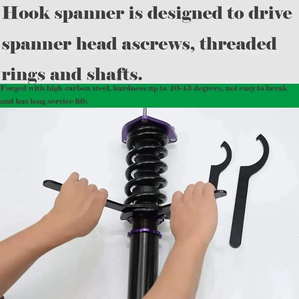 C Hook Spanner Wrench Collet Chuck For 28 To 32mm Round Nut Heavy Duty Forged 45 Steel Unibody Design With Phosphating Finish Ideal For ER Chuck Nut Removal 1pc - Image 4