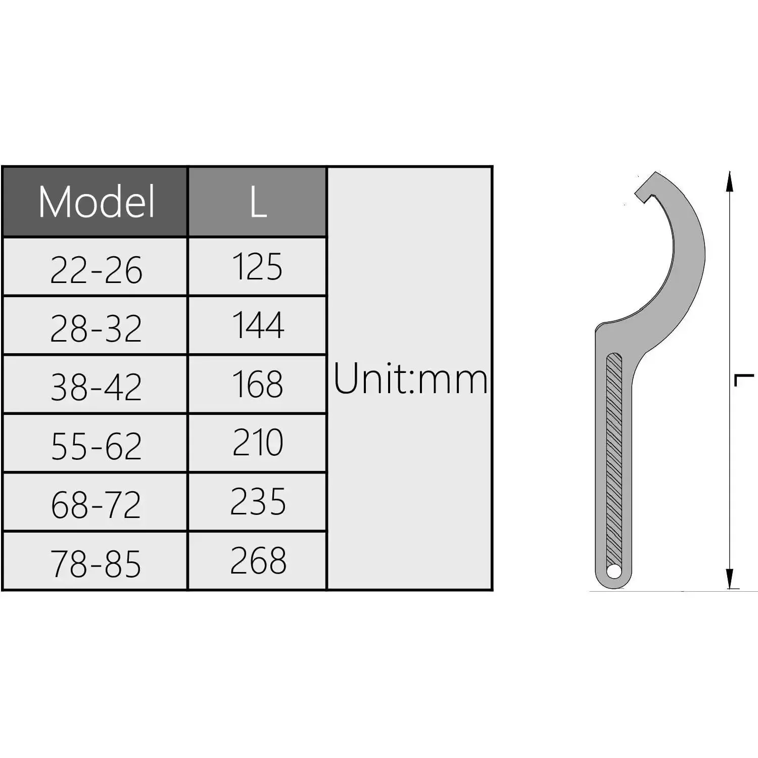 C Hook Spanner Wrench Collet Chuck For 28 To 32mm Round Nut Heavy Duty Forged 45 Steel Unibody Design With Phosphating Finish Ideal For ER Chuck Nut Removal 1pc - Image 5