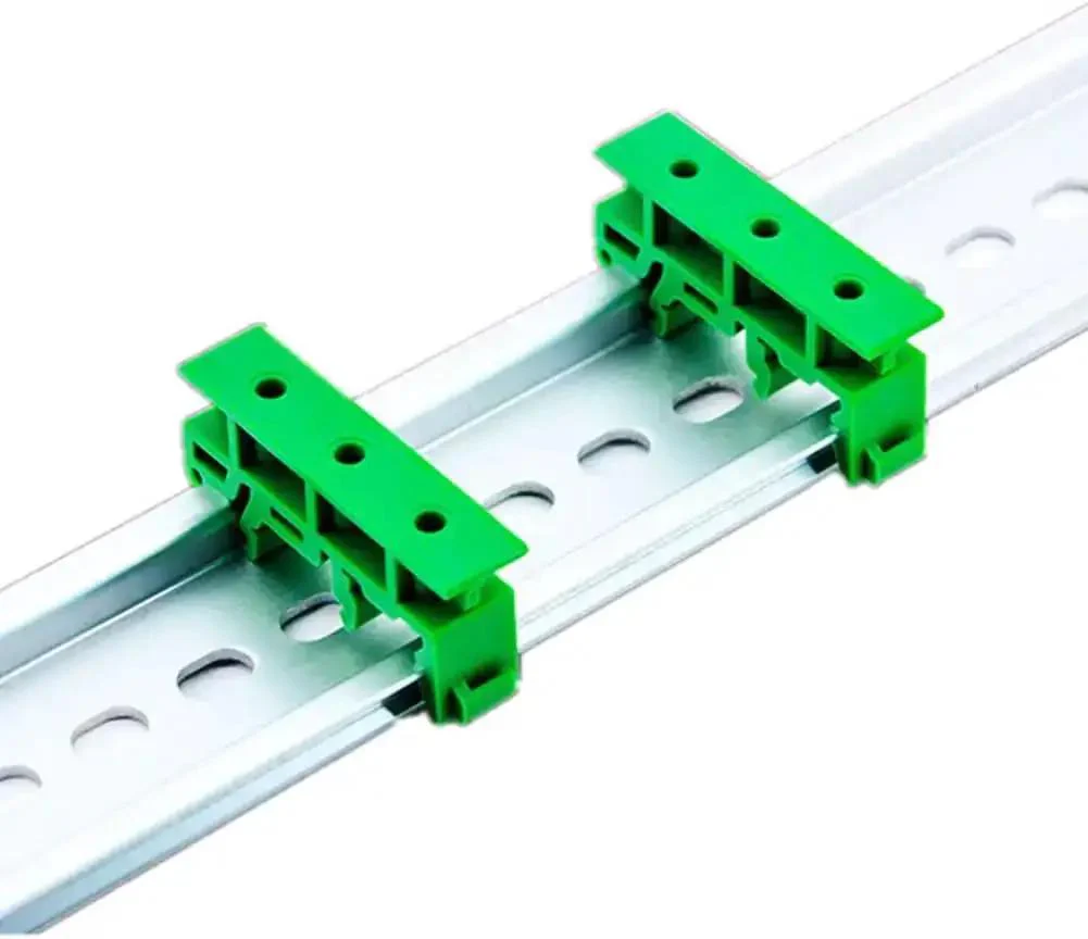 C45 DIN Rail PCB Mounting Adapter Carrier Clip For 35mm Rails With 15mm Spacing Panel Base Holder Easy Install Bracket For PCBs Under 100mm 42.6x10x19.3mm Size Durable Mounting Solution - Image 3