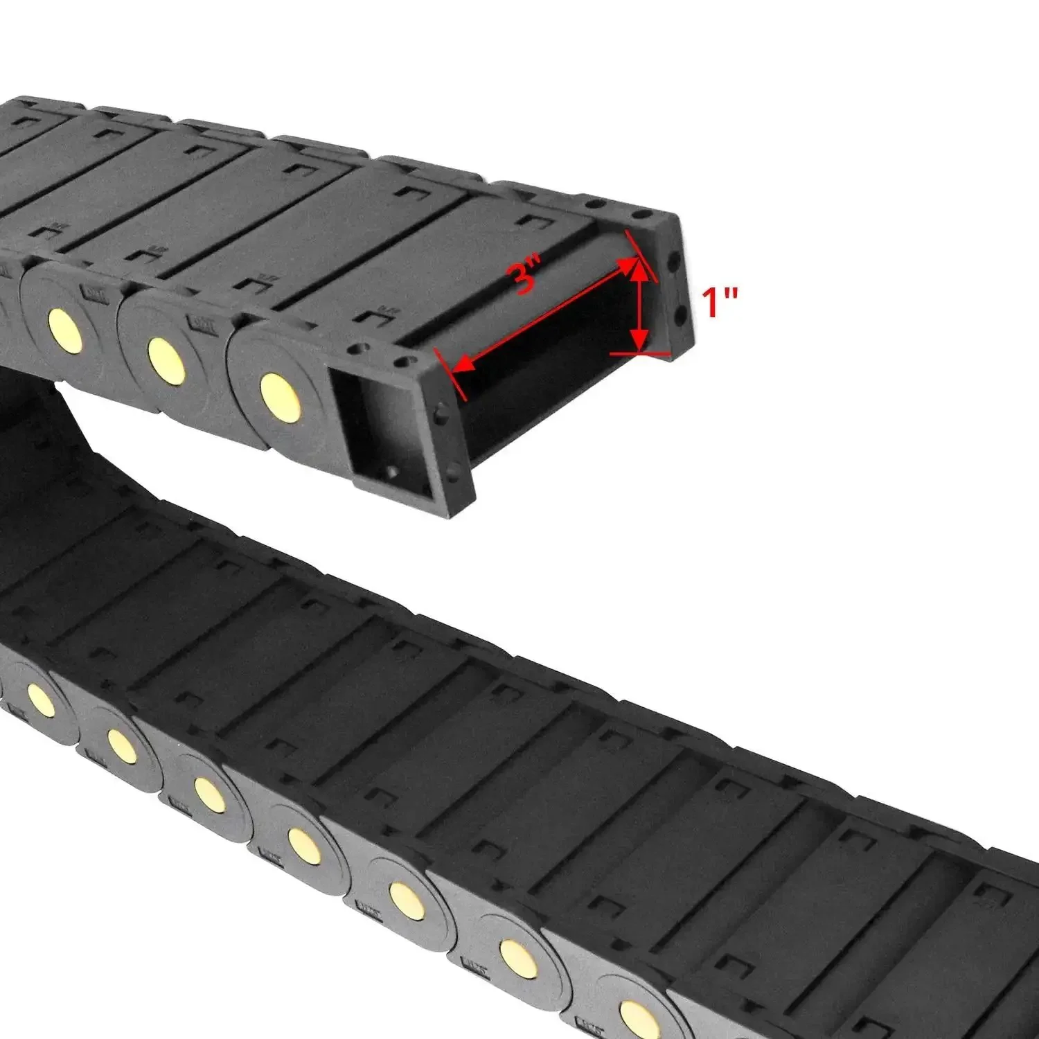 Cable Drag Chain 25x77mm Closed Type R55 For CNC Machines, Robotics And Automation, One Direction Bending Radius 55mm, Protective Cable Carrier That Keeps Debris Out And Cables Secure Across Auto Lines - Image 3