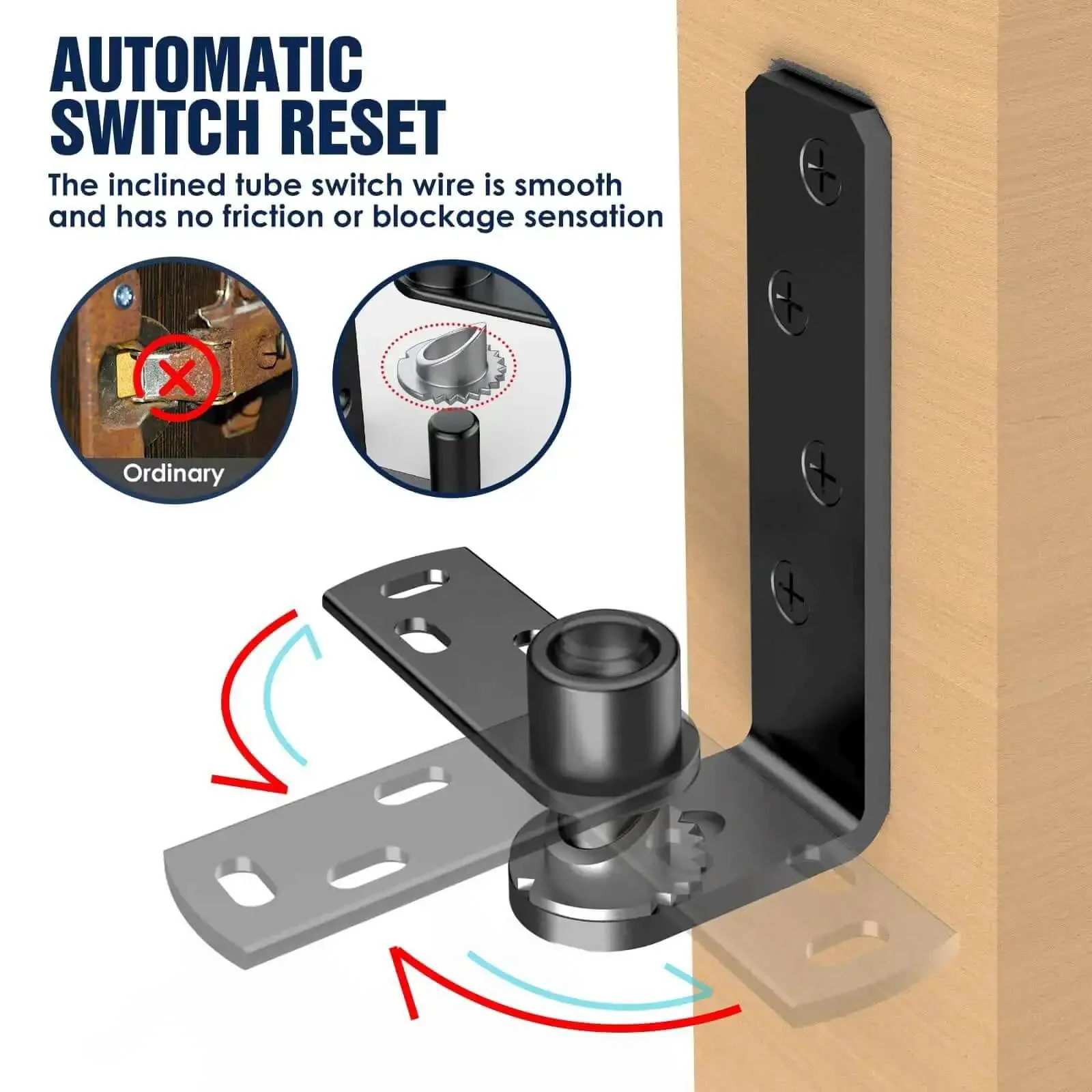 Cafe Door Hinges Double Action Saloon Hardware For Bars And Coffee Shops Heavy Duty 304 Stainless Steel In Black 2 Pack MID Fit Up To 30mm Door Thickness - Image 4