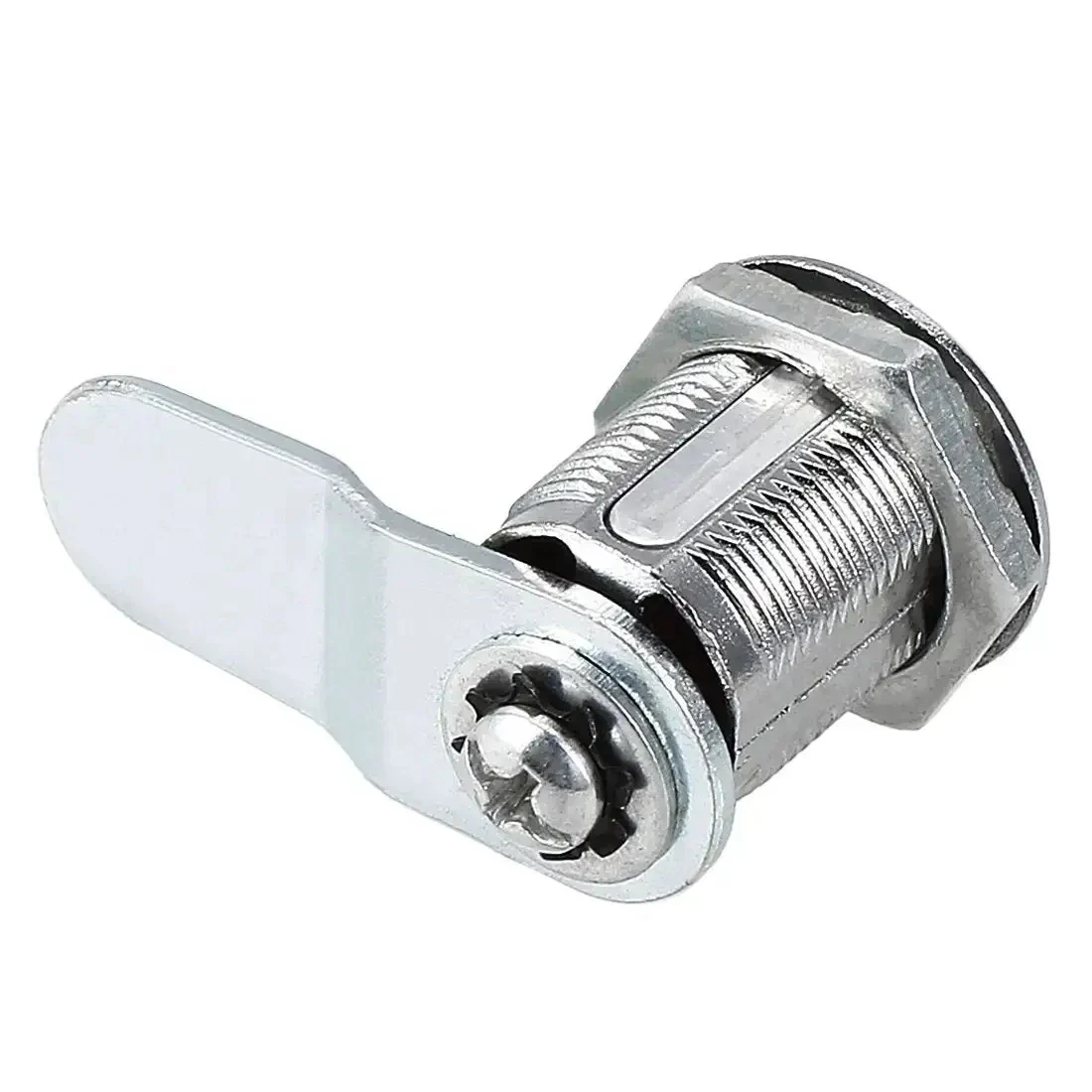 Cam Lock Set For Drawer And Cabinet, 13/16 Inch Cylinder, Fits Up To Half Inch Panel Thickness, Zinc Alloy Chrome Plated, Keyed Alike, 5 Pack, Easy To Install And Durable For Home Or Office Security - Image 3