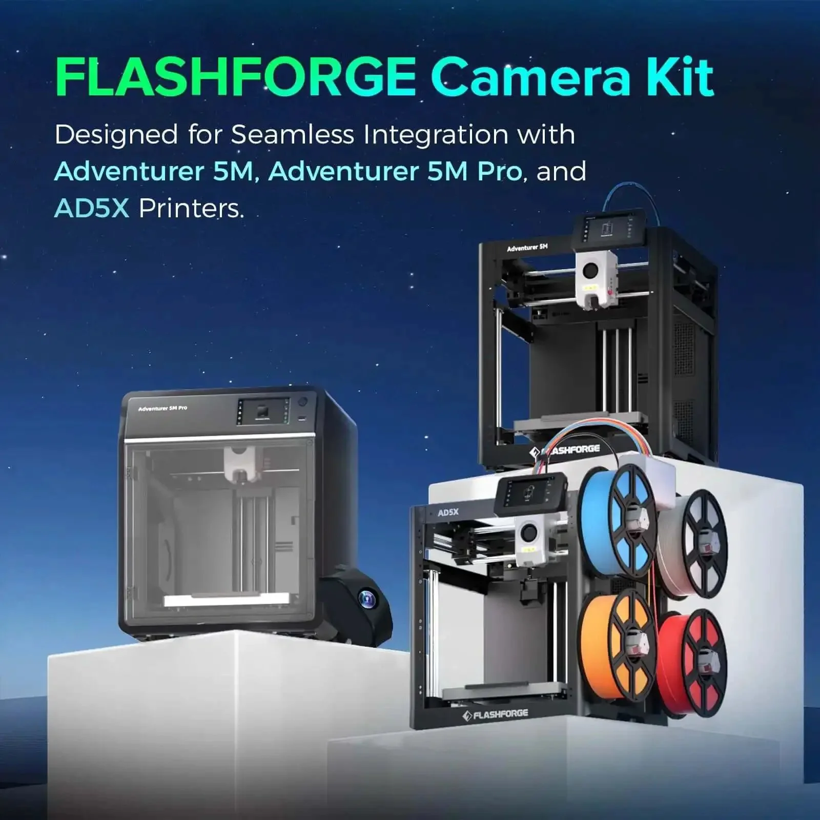 Camera Kit For Adventurer 5M Pro And AD5X 3D Printer With Real Time Live View And Remote Monitoring Compatible With Flash Maker App Easy Setup For Your DIY 3D Printing - Image 7