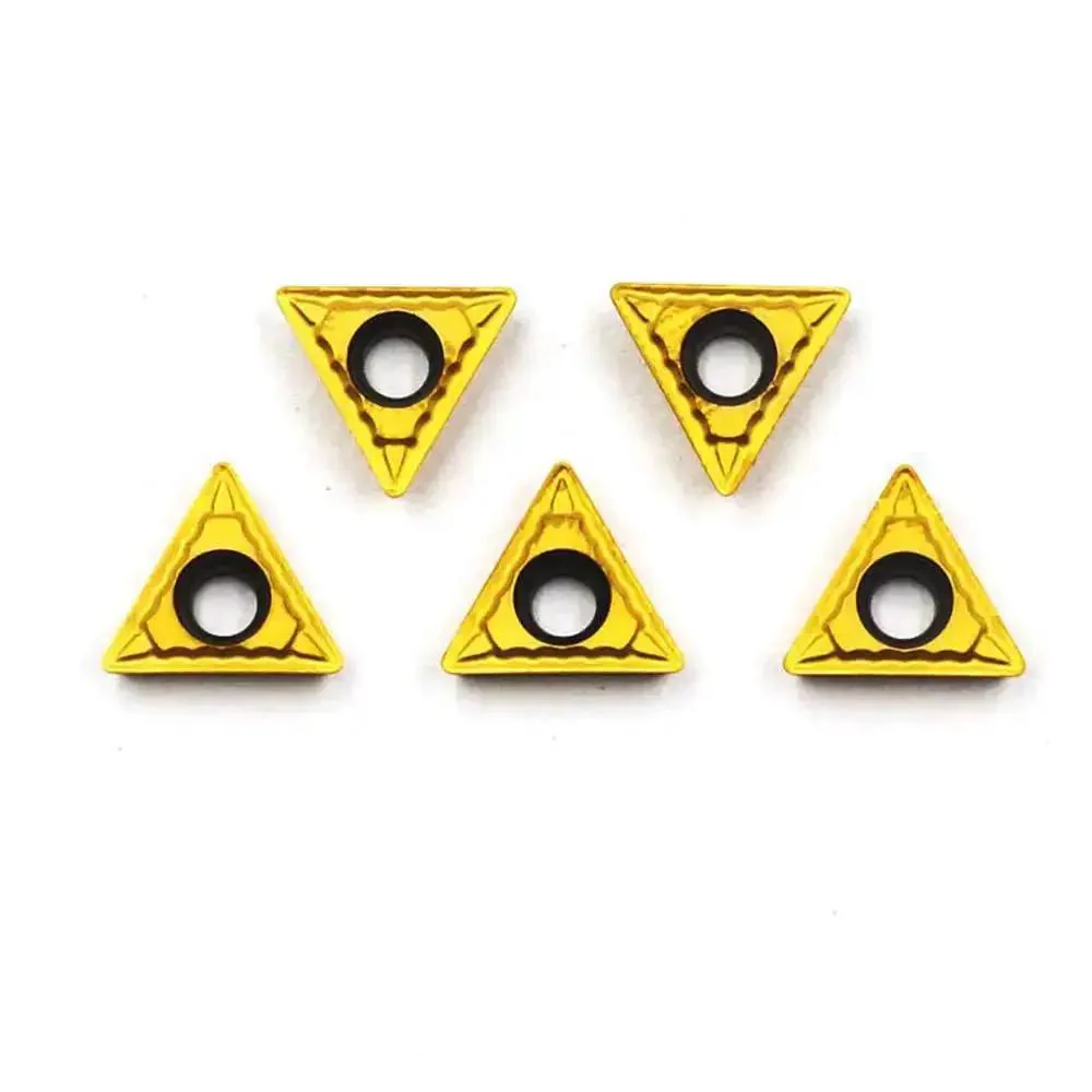 Carbide Turning Inserts for CNC Lathe TCMT090204 Three Thirty Seconds Thick One Sixty Fourth Radius Seven Degree Relief Tin Coated Heavy Duty Inserts Built For Fast Cutting And Long Tool Life For Steel Cast Iron And Non Ferrous Turning Pack Of Five - Image 2