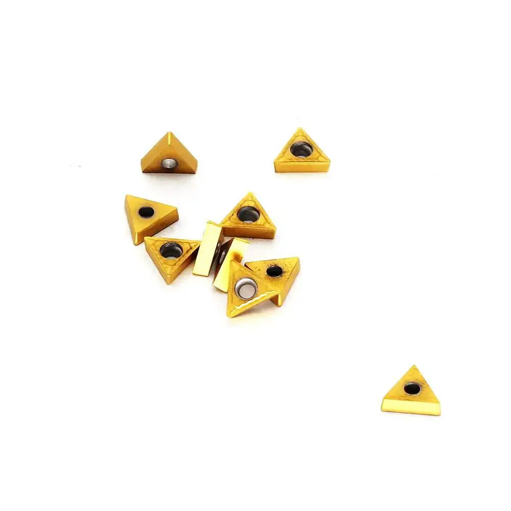Carbide Turning Inserts TCMT090204 Tin Coated Three Thirty Second Inch Thick One Sixty Fourth Inch Radius Seven Degree Relief For Steel Cast Iron And Non Ferrous Materials Pack Of Ten For CNC Lathe Tool Holders - Image 7