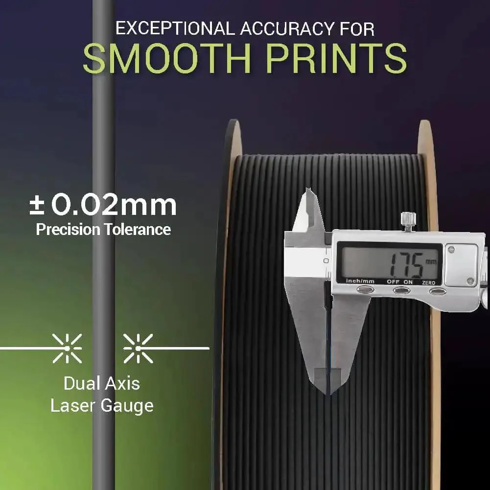 Carbon Fiber Reinforced PET 3D Printing Filament 1.75mm 0.5kg Black PET-CF17 High Stiffness For Jigs And Fixtures Fast Printing Excellent Printability Wide Printer Compatibility For Strong Durable Parts - Image 4