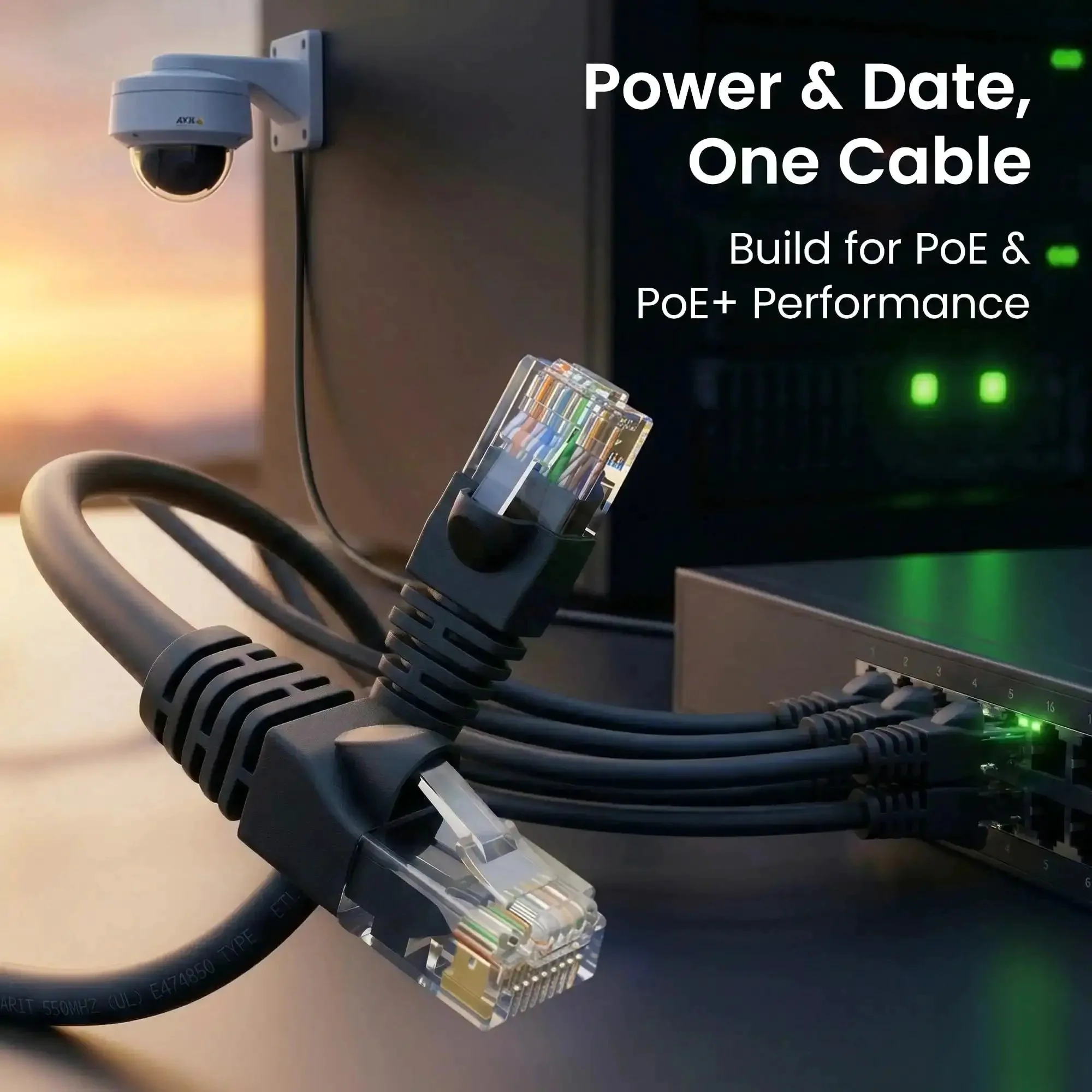 Cat 6 Ethernet Cable Pack 10 Foot 10 Pack Patch Cables With Snagless Gold-Plated RJ45 Connectors For PC TV Router Black Delivers 10 Gbps Speeds Perfect For Gaming And Streaming In Home Or Office Setup - Image 4