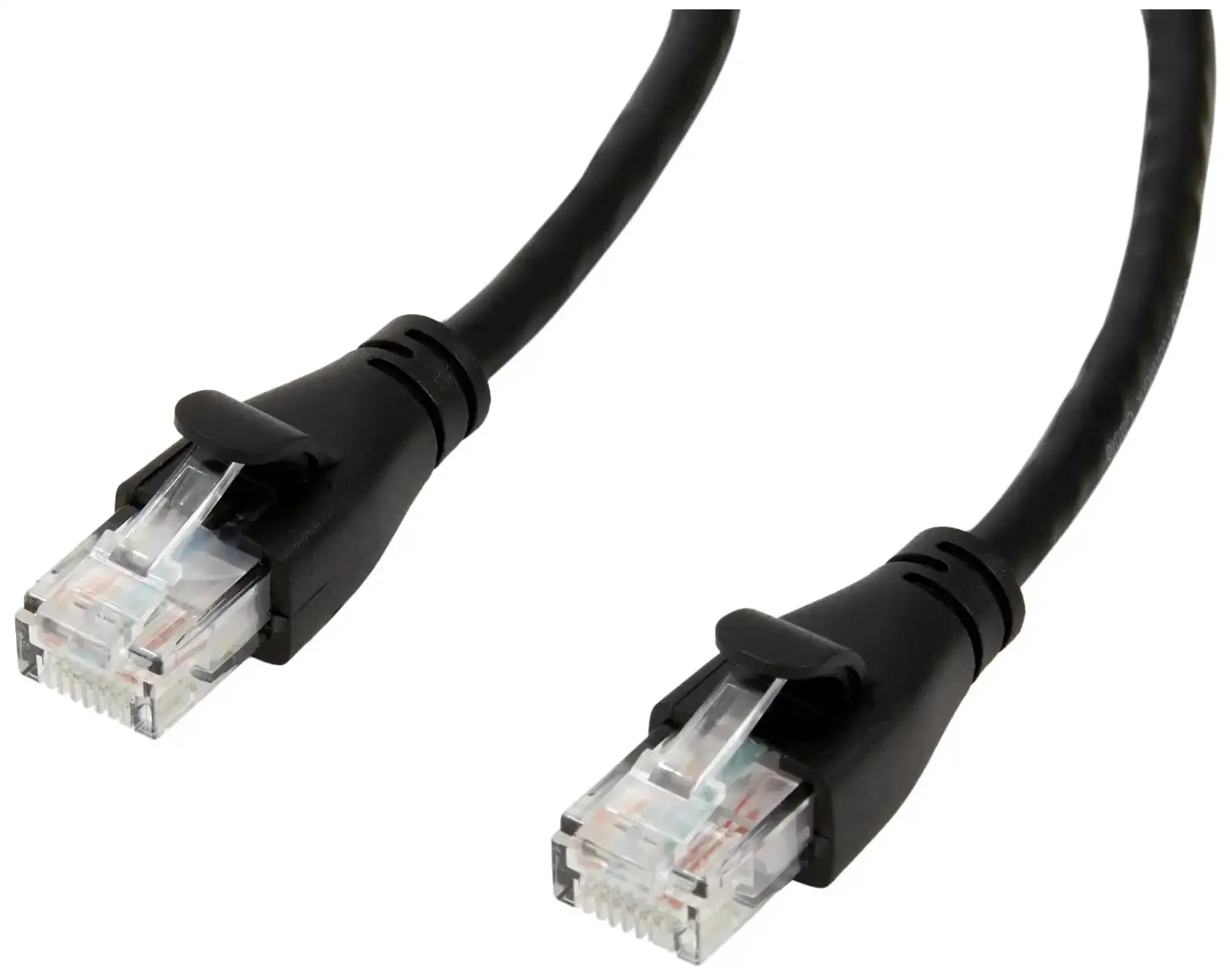 Cat 6 Ethernet Patch Cable 50 Foot With RJ45 Gold Plated Connectors For Fast Home Network Up To 1 Gigabit Per Second Plug And Play PC TV Tablet Router Printer Black