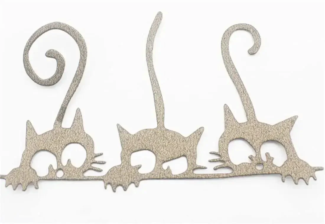 Cat Cutting Die Set For Card Making And Scrapbooking, Metal Die-Cuts For Paper Craft, Embossing And Punch Template, 3 Pack Cats 6.7x10.8 CM, Built Tough Carbon Steel Dies For DIY Albums And Cards - Image 2