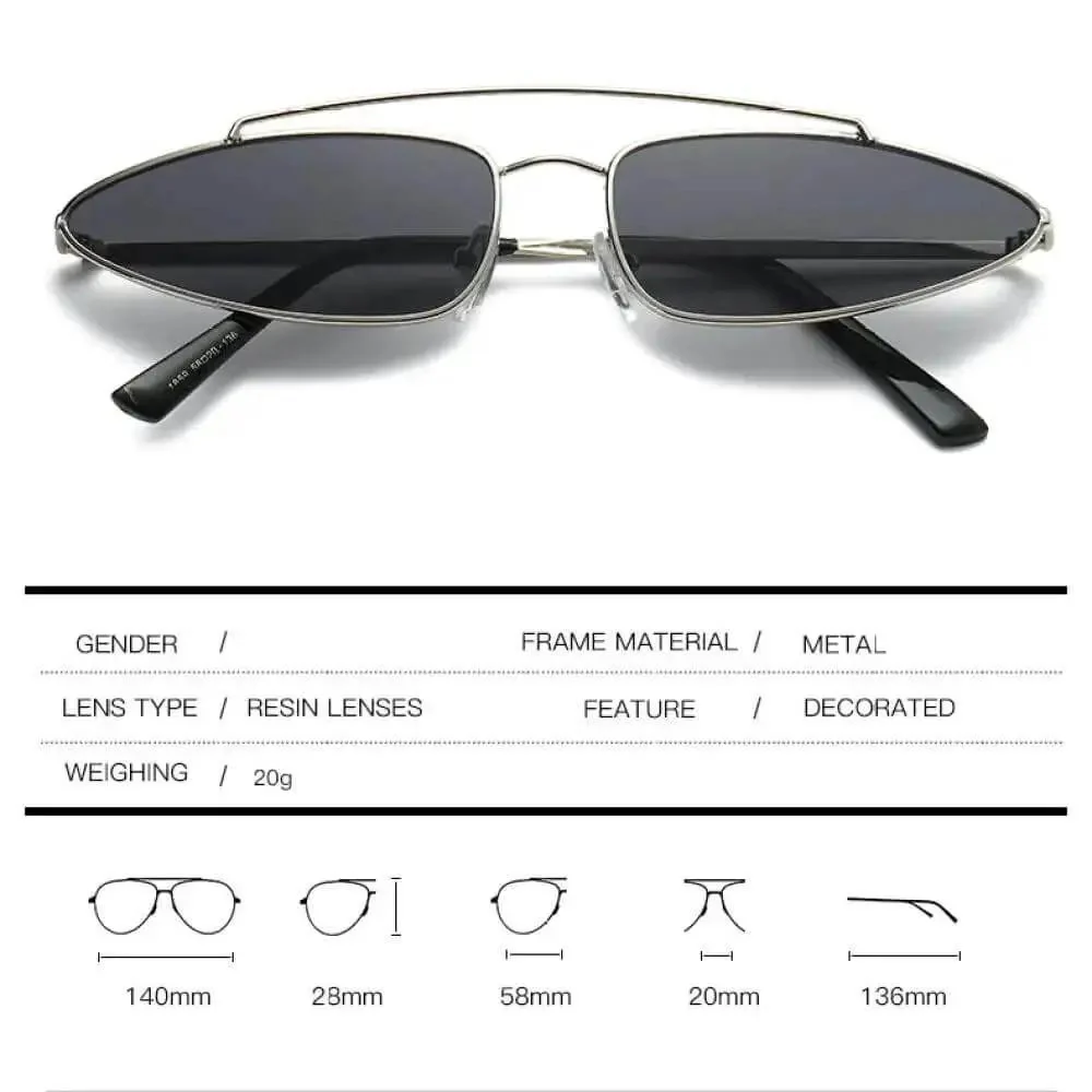 Cat Eye Small Frame Sunglasses For Women And Men Unisex Red Pink One Size UV Protection Dope Cool Sun Glasses For Driving Walking Work Travel And Everyday Wear - Image 7