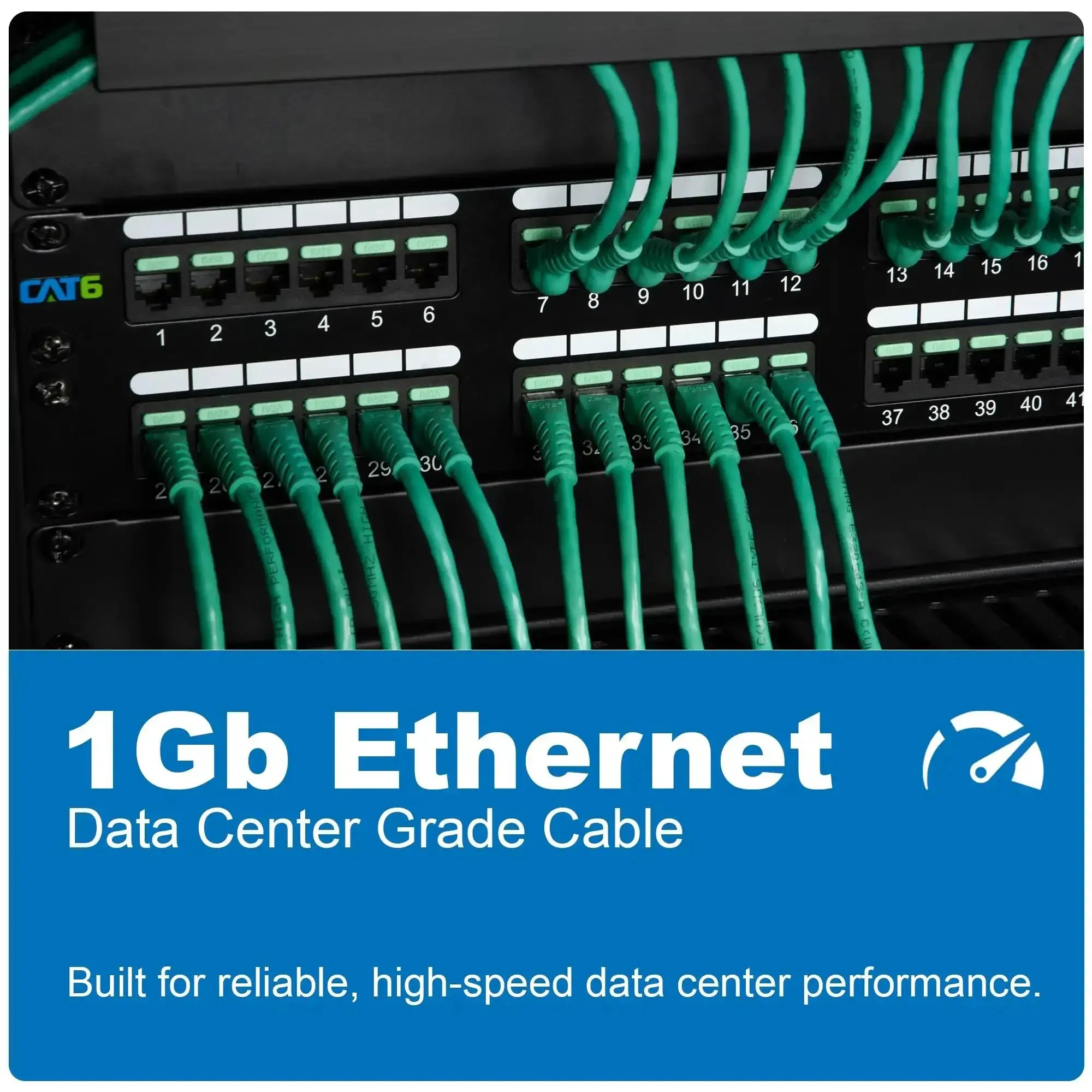 Cat6 Ethernet Patch Cable 10 Ft Green 5 Pack Snagless UTP 24 AWG PoE Plus Plus NEC Compliant UL Listed Patch Panel To Network Switch For Data Center Office And Home Gig Ready - Image 3
