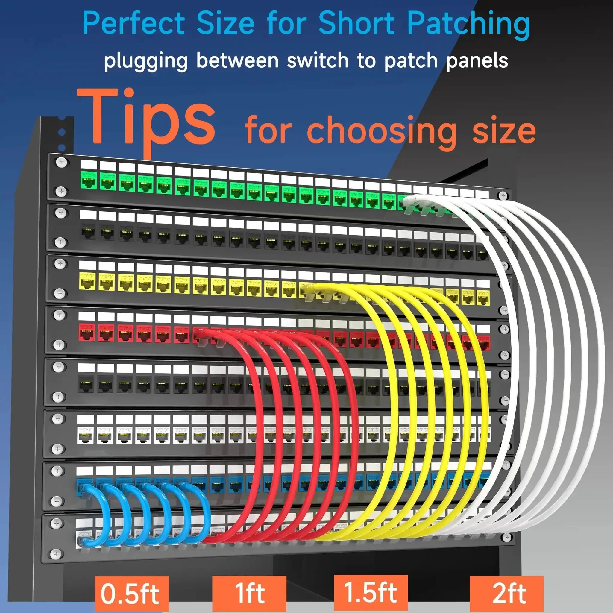 Cat6 Ethernet Patch Cables 6 Ft Set Of 10 For Home, Office And Data Centers, 10G Ready, High Speed Network Patch Cables, Durable 26 AWG, Black, Great For Gaming, Streaming, And Fast File Transfers In Home And Office - Image 2