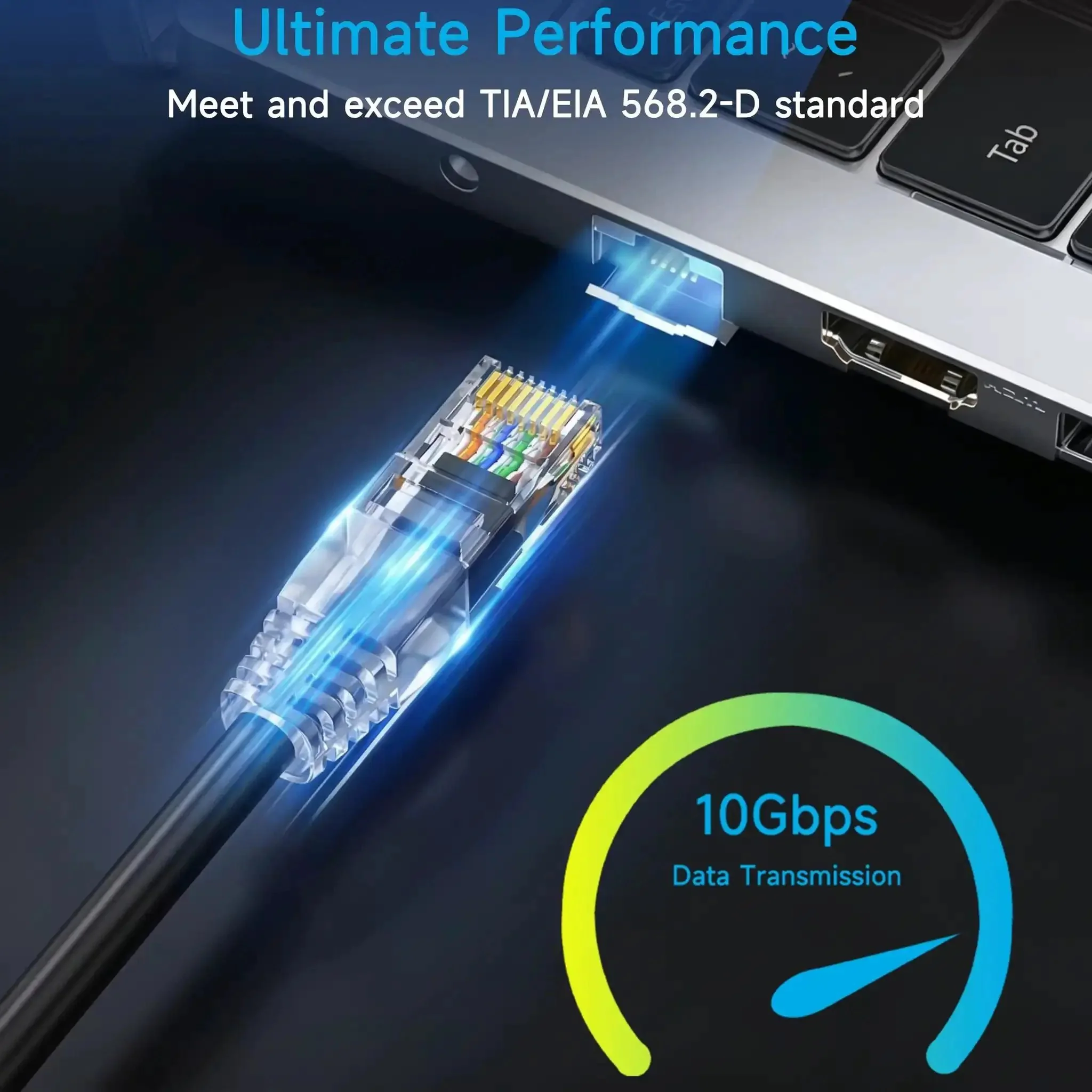 Cat6 Ethernet Patch Cables 6 Ft Set Of 10 For Home, Office And Data Centers, 10G Ready, High Speed Network Patch Cables, Durable 26 AWG, Black, Great For Gaming, Streaming, And Fast File Transfers In Home And Office - Image 6