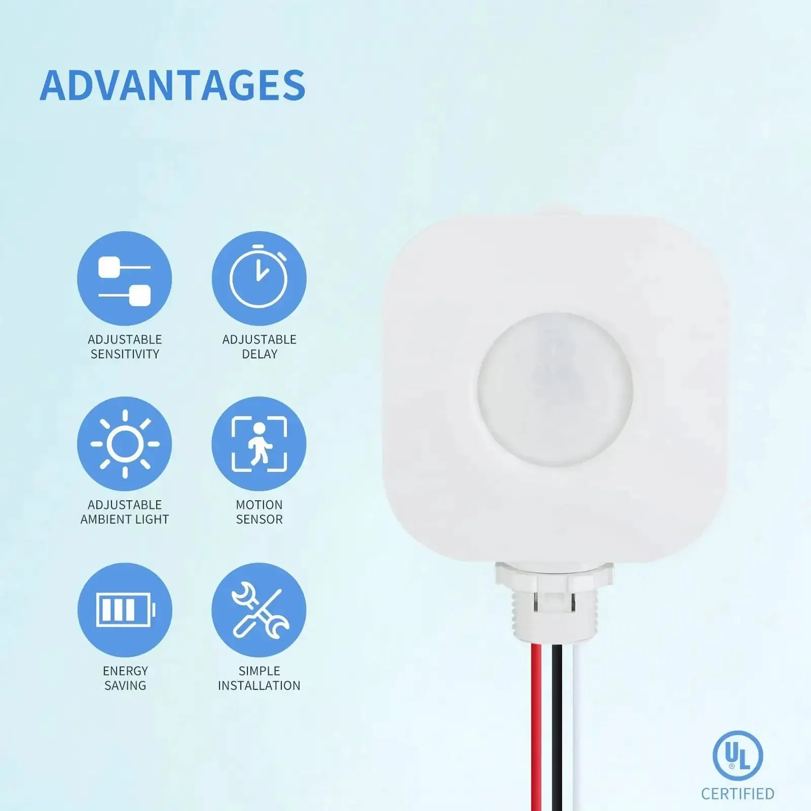 Ceiling Occupancy Motion Sensor Switch For High Bay Fixtures, 360 Degree PIR Auto On Off Lighting, 120 277VAC, Neutral Wire Required, UL FCC Approved, Adjustable Light Sensor, Easy Ceiling Mount - Image 7