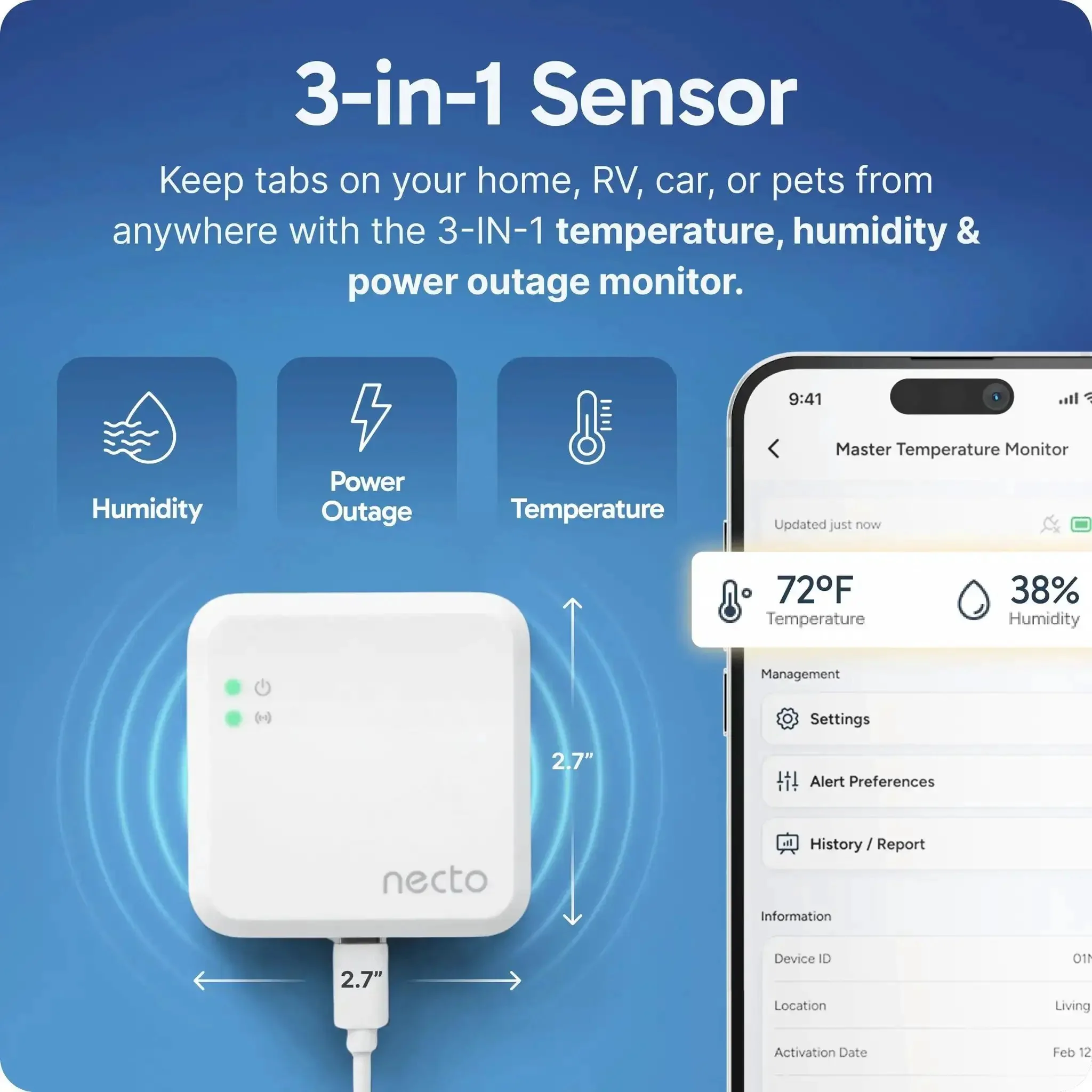 Cellular Temperature Monitor With 4G LTE And Humidity Sensor Remote Power Failure Alarm Unlimited Alerts For RV Vacation Home Pet Safety Or Server Room 2 Years Of Service Included No Fees Or WiFi Needed - Image 7