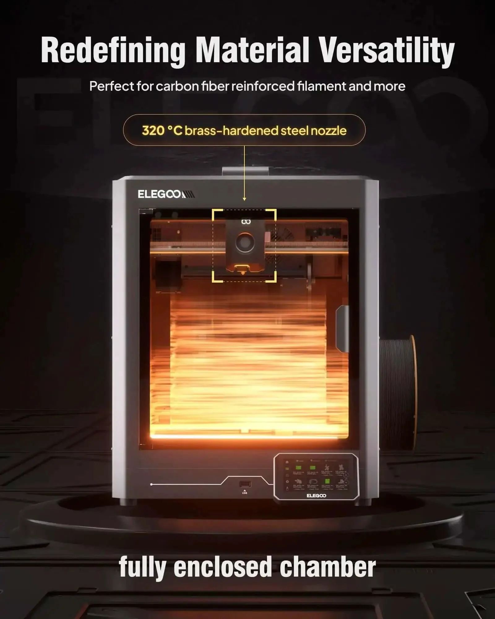 Centauri Carbon CoreXY 3D Printer With Auto Calibration 320C Nozzle Built In Camera Plug And Play Ready To Print Out Of The Box Ultra Fast Up To 500mm Per Second 256x256x256mm Build Volume - Image 6
