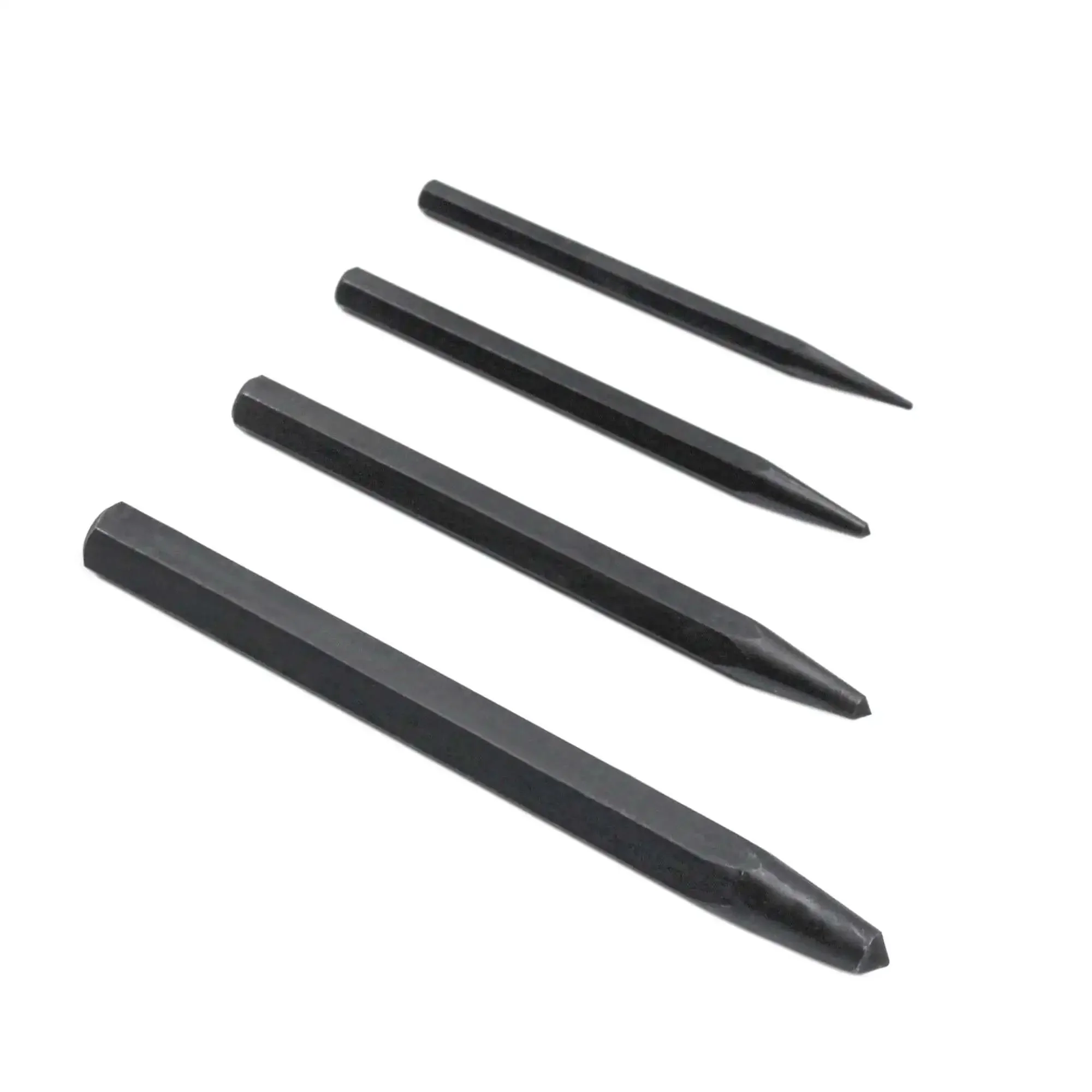 Center Punch Kit Four Piece Set For Metal Marking Built Tough From Hardened Steel With Heavy Duty Construction And Multiple Tip Sizes For Precise Start Holes And Marks In Steel Aluminum And Other Metals - Image 2