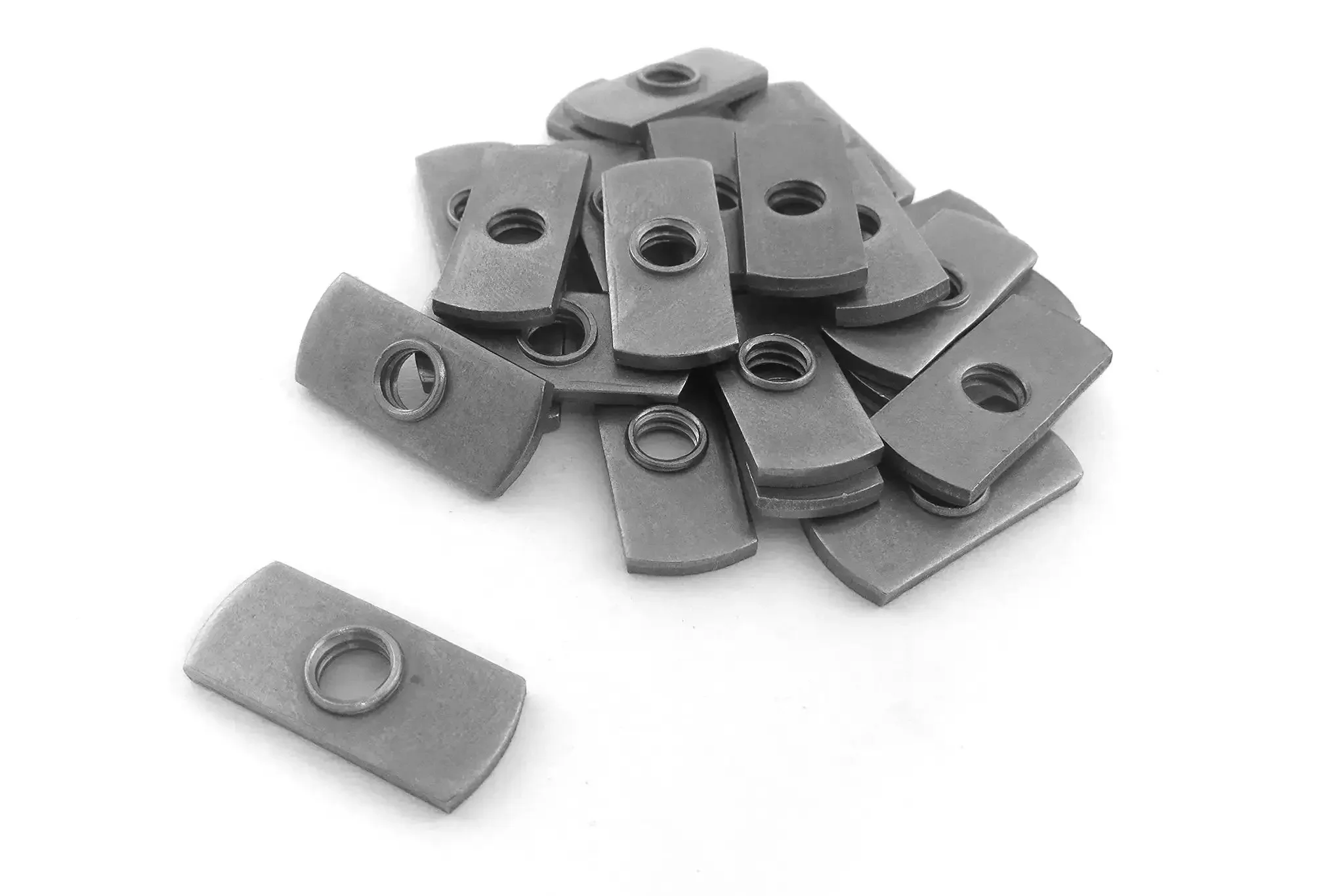 Centered Hole Sliding T Nuts For T Track Extrusions 1/4-20 Threads 25 Pack Easy Drop In Fasteners For Aluminum Extrusions Great For DIY Projects Jigs And Shop Setups