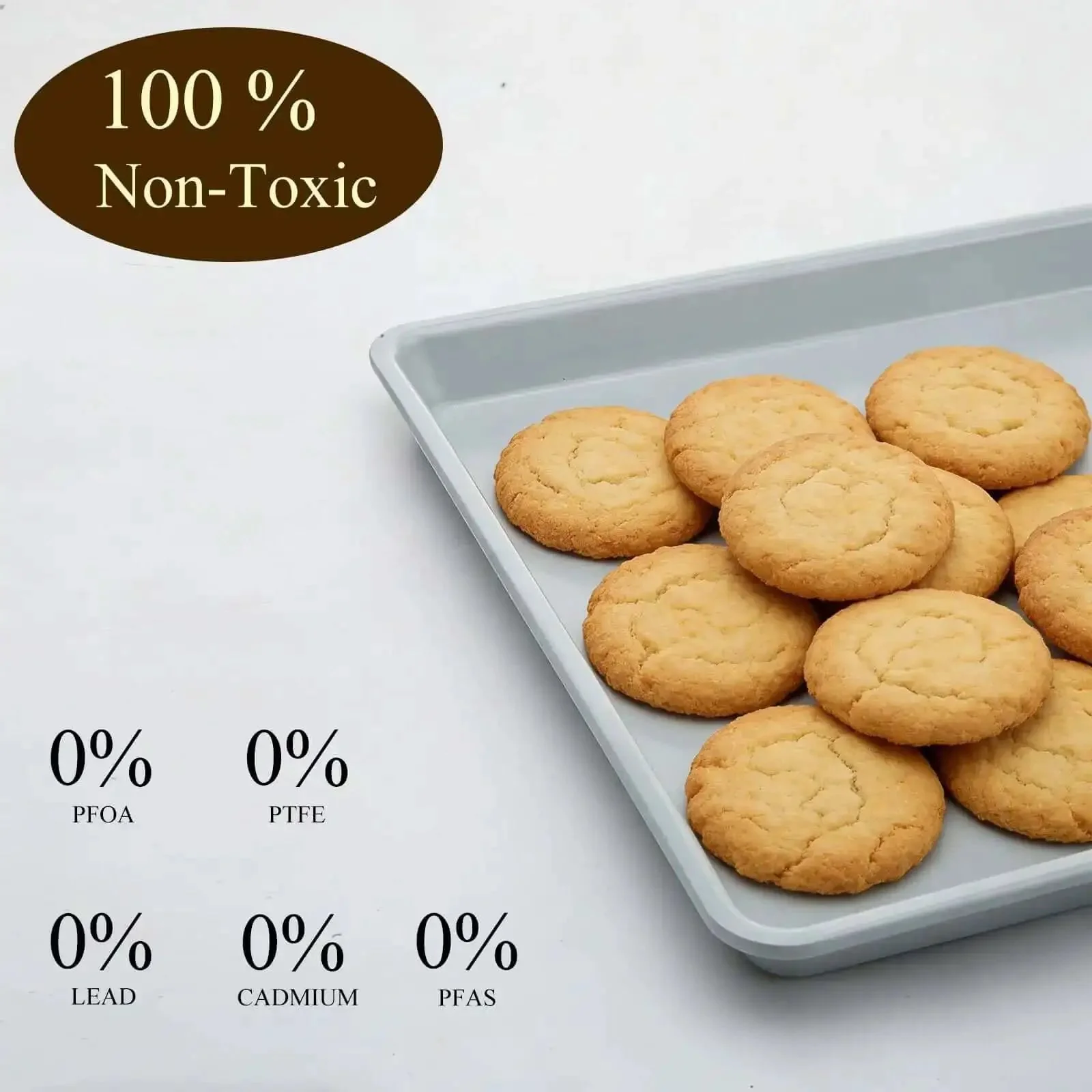 Ceramic Nonstick Baking Sheet For Oven Cookin 15x10 Inches Durable Aluminum Tray With PTFE And PFOA Free Coating Perfect For Cookies Vegetables Bacon And Pies Easy Release And Quick Cleanup - Image 8