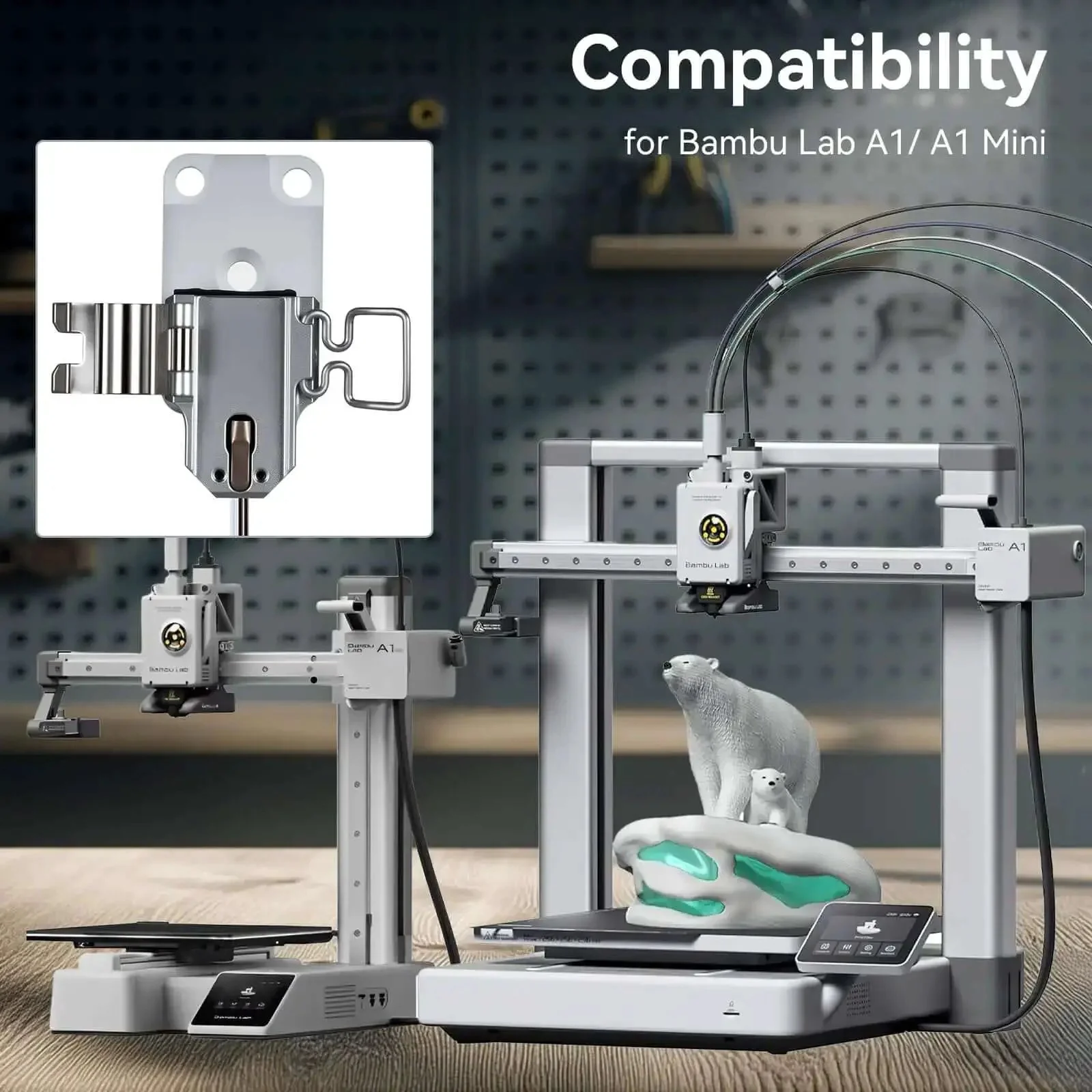Ceramic Zirconia Hotend Upgrade Kit For 3D Printers Like A1 And A1 Mini, Game Changing For First Layer Adhesion, Withstands Up To 350 C, High Temperature Resistant And Anti Aging, Low Thermal Conductivity Keeps Heat From Bed, Improves Print Quality - Image 3