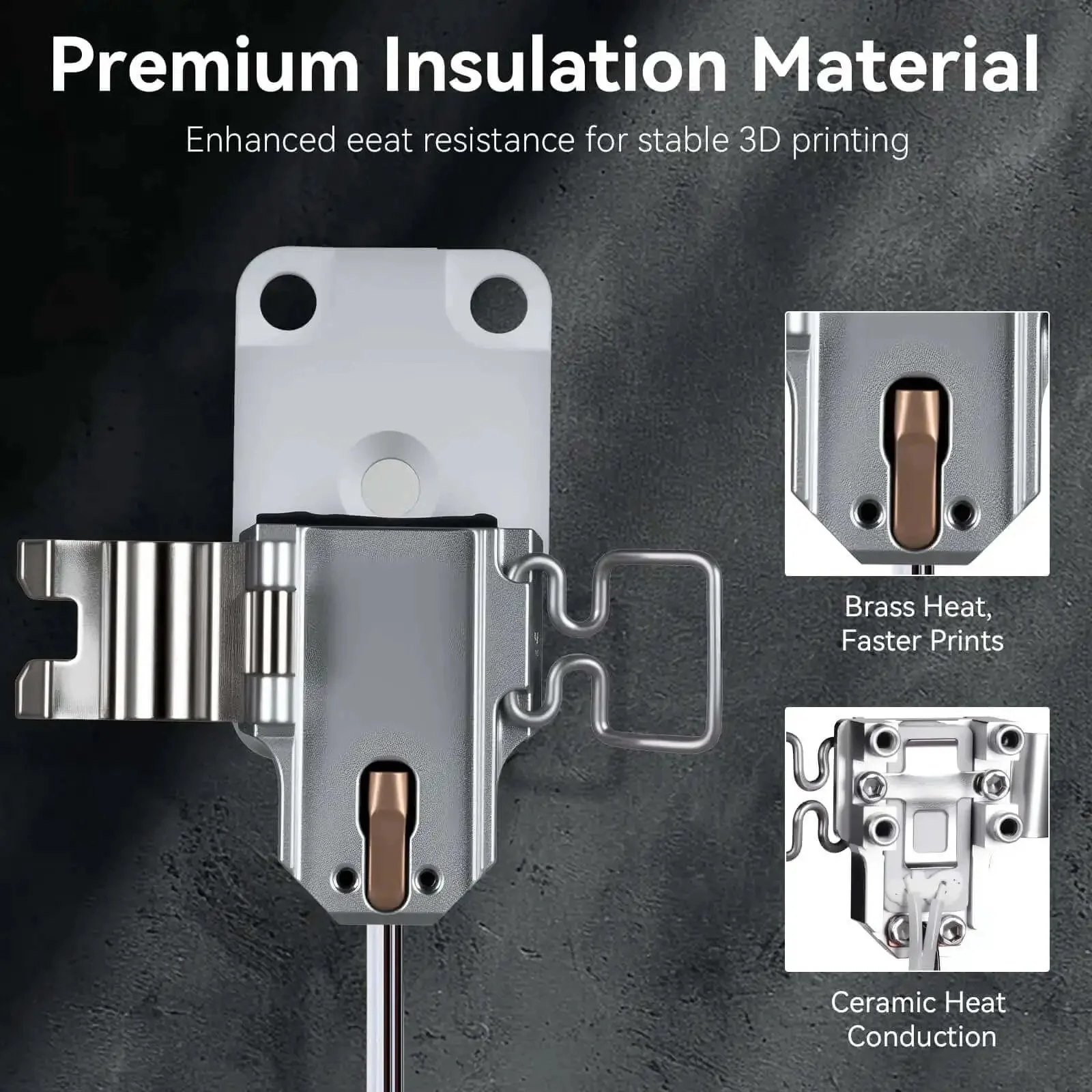 Ceramic Zirconia Hotend Upgrade Kit For 3D Printers Like A1 And A1 Mini, Game Changing For First Layer Adhesion, Withstands Up To 350 C, High Temperature Resistant And Anti Aging, Low Thermal Conductivity Keeps Heat From Bed, Improves Print Quality - Image 4