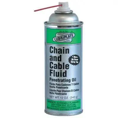 Chain and Cable Fluid Penetrating Oil for Quick Lubrication of Chains and Cables, 12 Oz Aerosol Can, Heavy Duty Rust and Wear Protection, Water Resistant Film That Clings and Lasts Longer, Ideal for Machinery and Bikes
