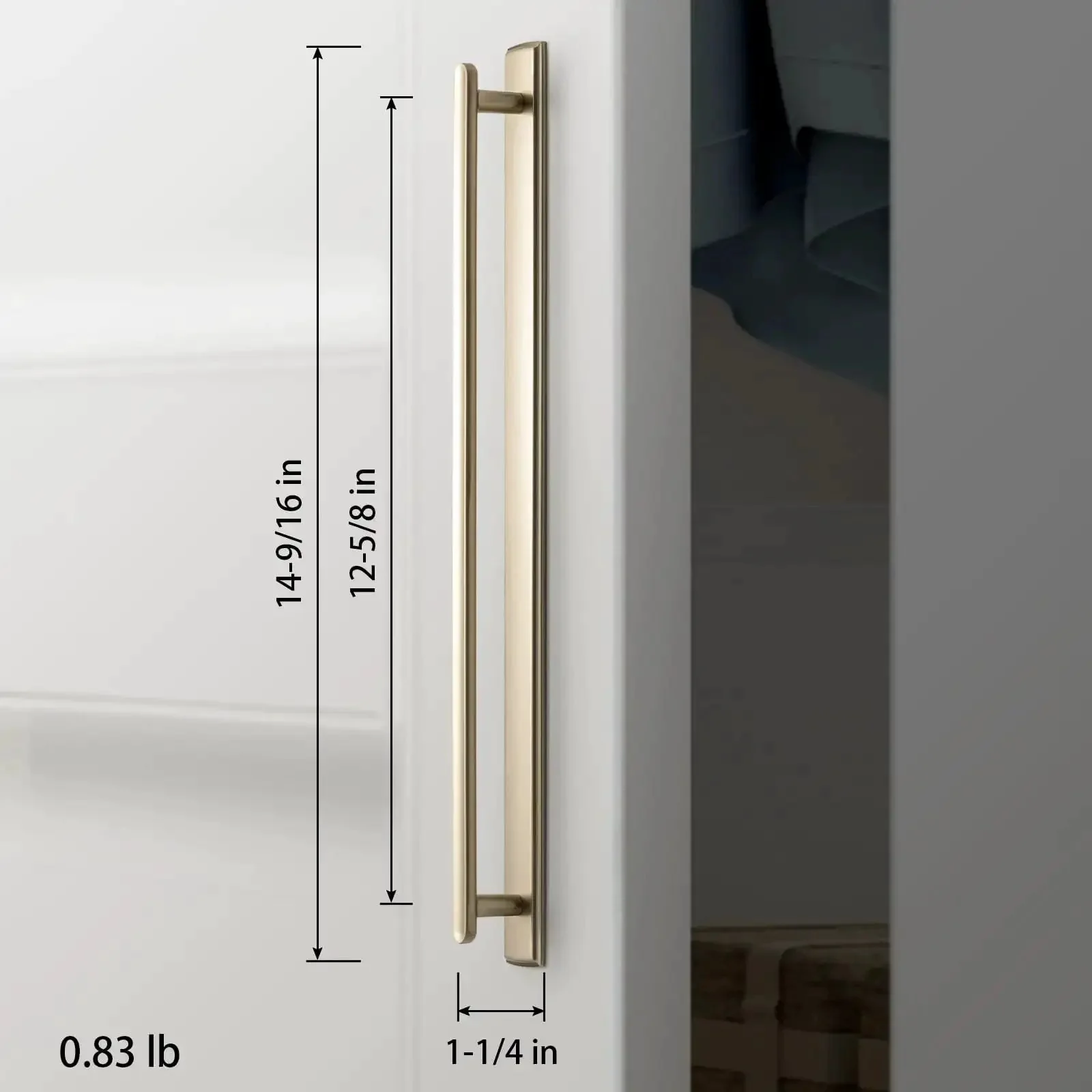 Champagne Bronze Cabinet Pulls With Escutcheon Backplate 2 Pack 12 And 5 Eighths Inch Center Sleek Modern Rectangular Drawer Handles With Rounded Edges Mid Century Hardware For Kitchen And Dresser - Image 6