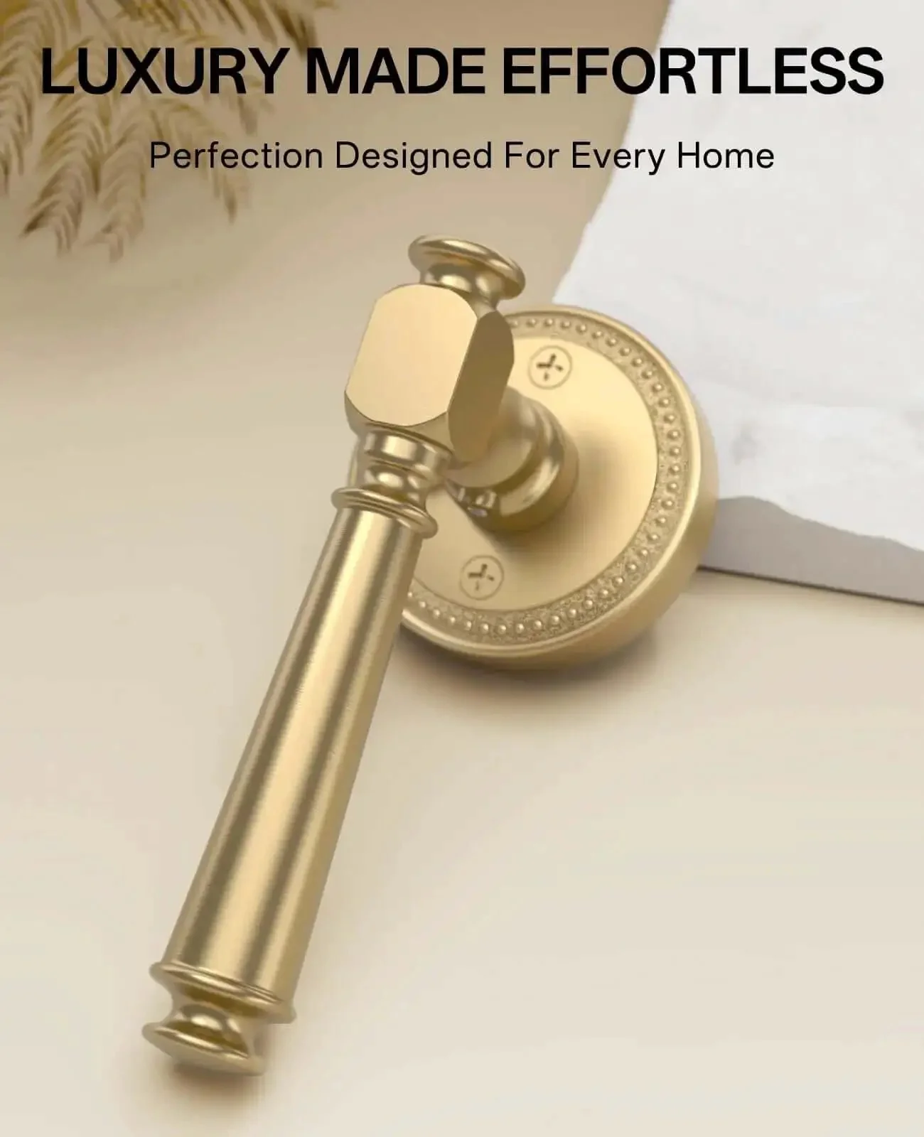 Champagne Bronze Privacy Door Handles For Interior Doors, Heavy Duty Door Levers Built To Last For Bedroom And Bathroom, Reversible For Right And Left, Keyless Push Button Lock With Emergency Release - Image 8