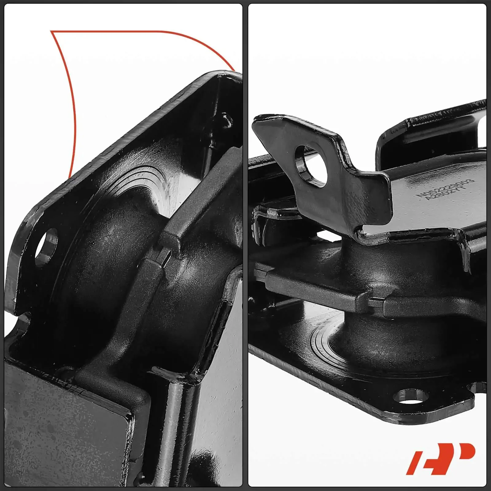 Chevrolet Blazer S10 GMC Jimmy Sonoma Isuzu Hombre Oldsmobile Bravada Two Piece Front Left And Right Engine Mounts V6 4.3L Replacement Direct Fit Heavy Duty Auto Parts For 1996 To 2005 1996 To 2004 1997 To 2000 1996 To 2001 - Image 4