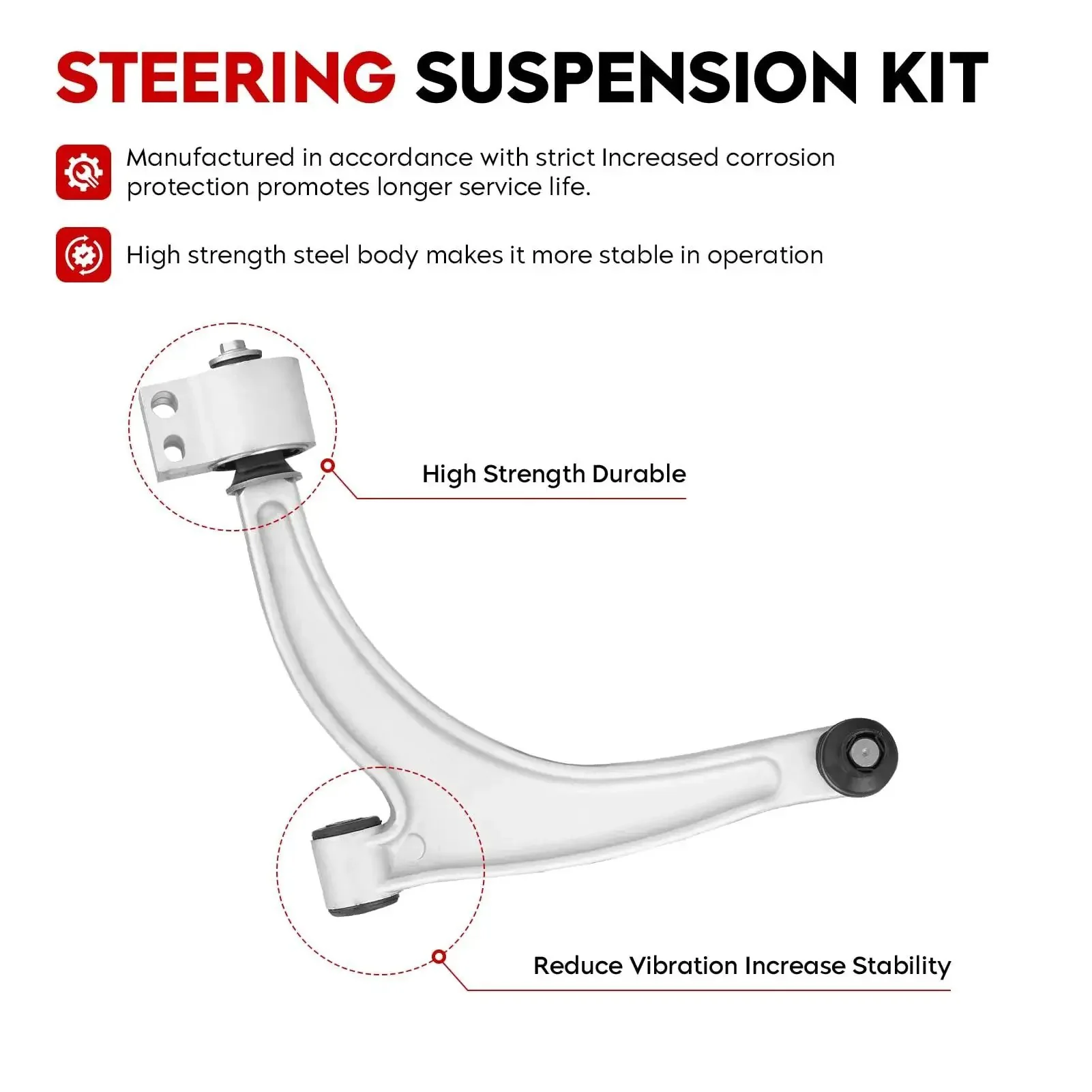 Chevrolet Malibu Front Lower Control Arm Kit Suspension With Ball Joint Tie Rods For 2005-2012 Malibu 2005-2010 Pontiac G6 2007-2009 Saturn Aura 8 Piece Replacement K620180 K620179 - Image 6