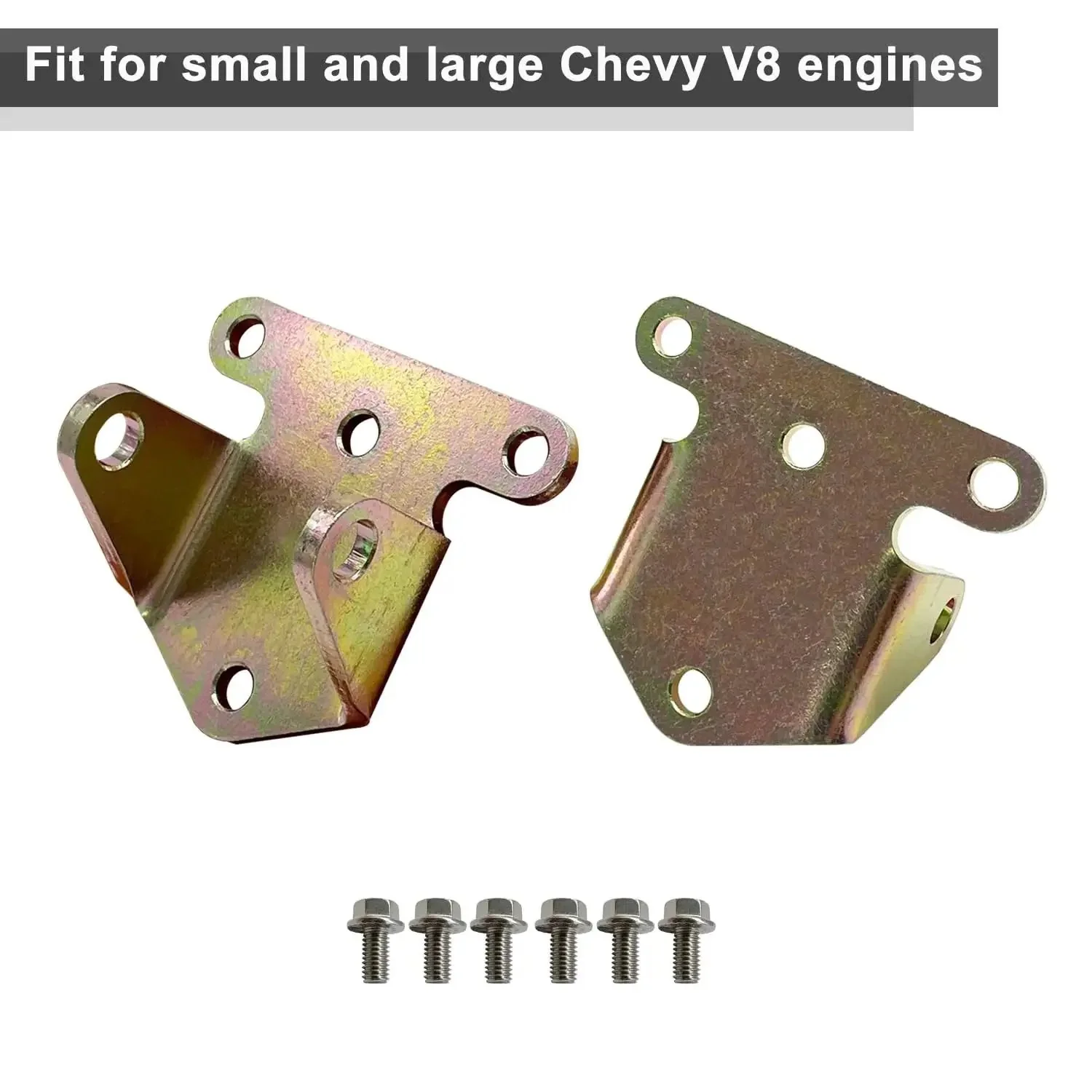Chevy V8 Small Block Motor Mount Kit, Heavy Duty Steel Fixed Mount With Bolts, 2 Pack, Engine Mounts For SBC Engines, Durable Steel Construction, Replaces Upper Rubber Mount For Secure Powertrain Vibration Control - Image 7