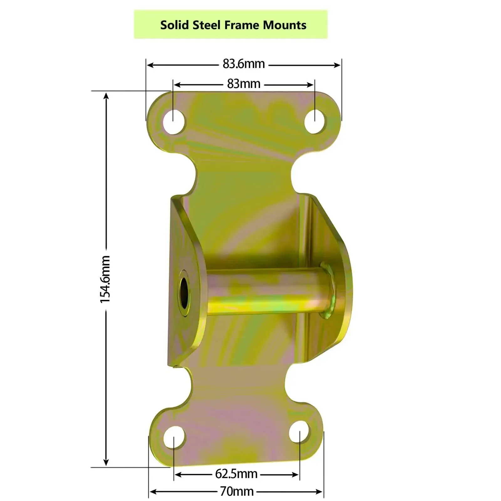 Chevy V8 Solid Steel Frame And Motor Mount Kit For SBC And BBC Engines Beefy Frame Mounts And Heavy Duty Motor Mounts For Small Block 283 327 350 400 And Big Block Chevy Off Road Racing - Image 4
