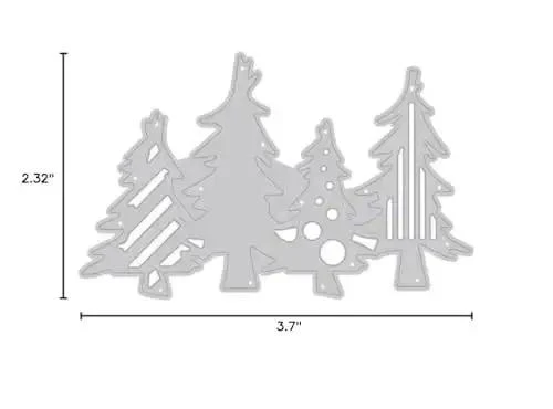 Christmas Tree Die Set For Card Making And Scrapbooking, Metal Cutting Dies For Paper Craft, Embossing Template, DIY Punch, Album Decor, Layerable Shapes For Handmade Cards, Scrapbooks, And Creative Card Projects - Image 2