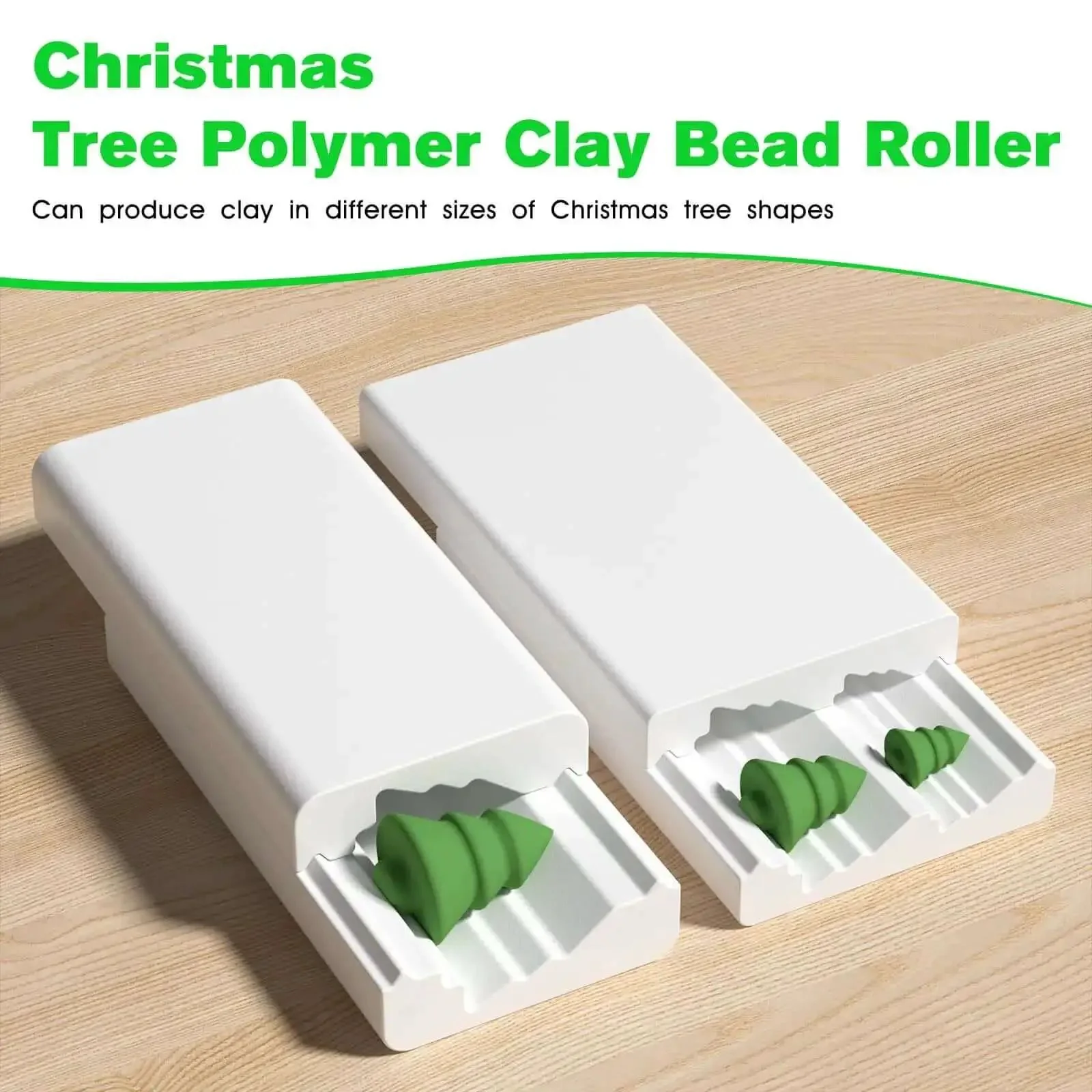 Christmas Tree Polymer Clay Bead Roller Set With 2 Rolls For Modeling Clay, A Handy Bead Roller For Creating Christmas Tree Beads In 3 Sizes, Perfect DIY Jewelry Making Tool And Holiday Craft Supply - Image 7