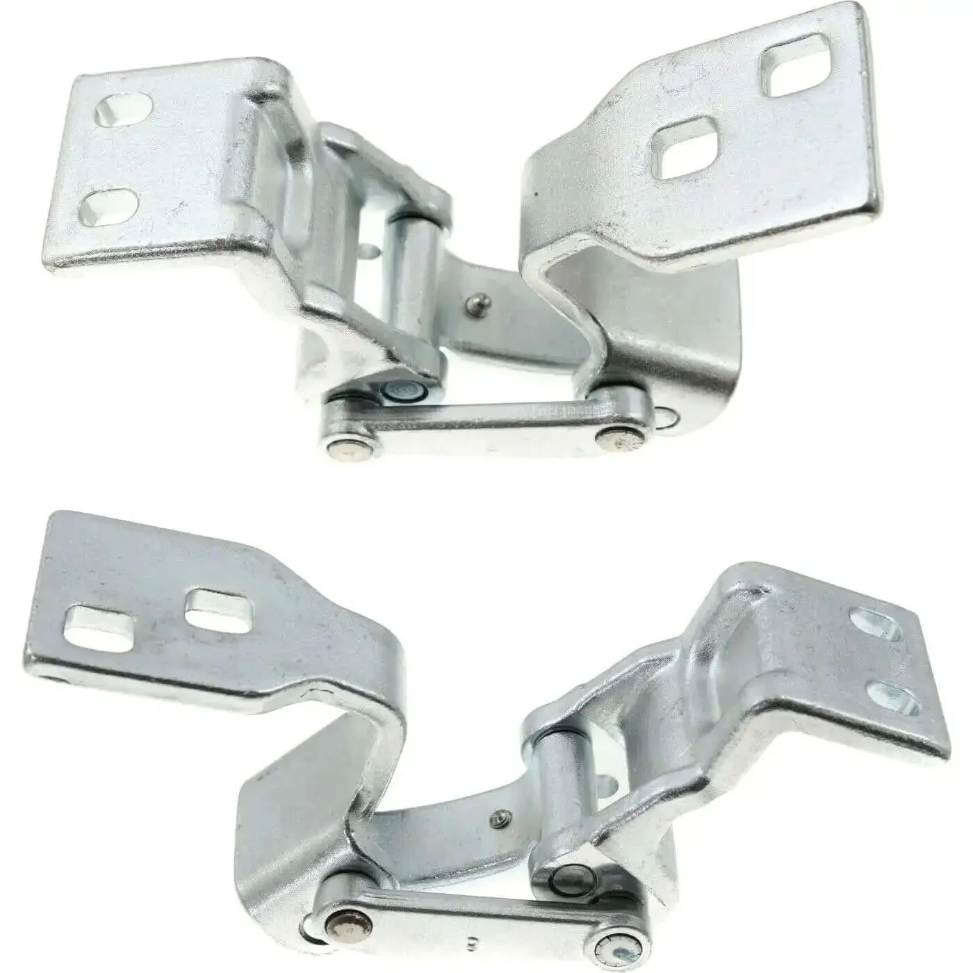 Chrome Door Hinge Set Pair For Ford Transit Connect 2010 2013 Left Driver And Right Passenger Upper Hinges Easy Install Smooth Operation OE Replacement 2 Pieces