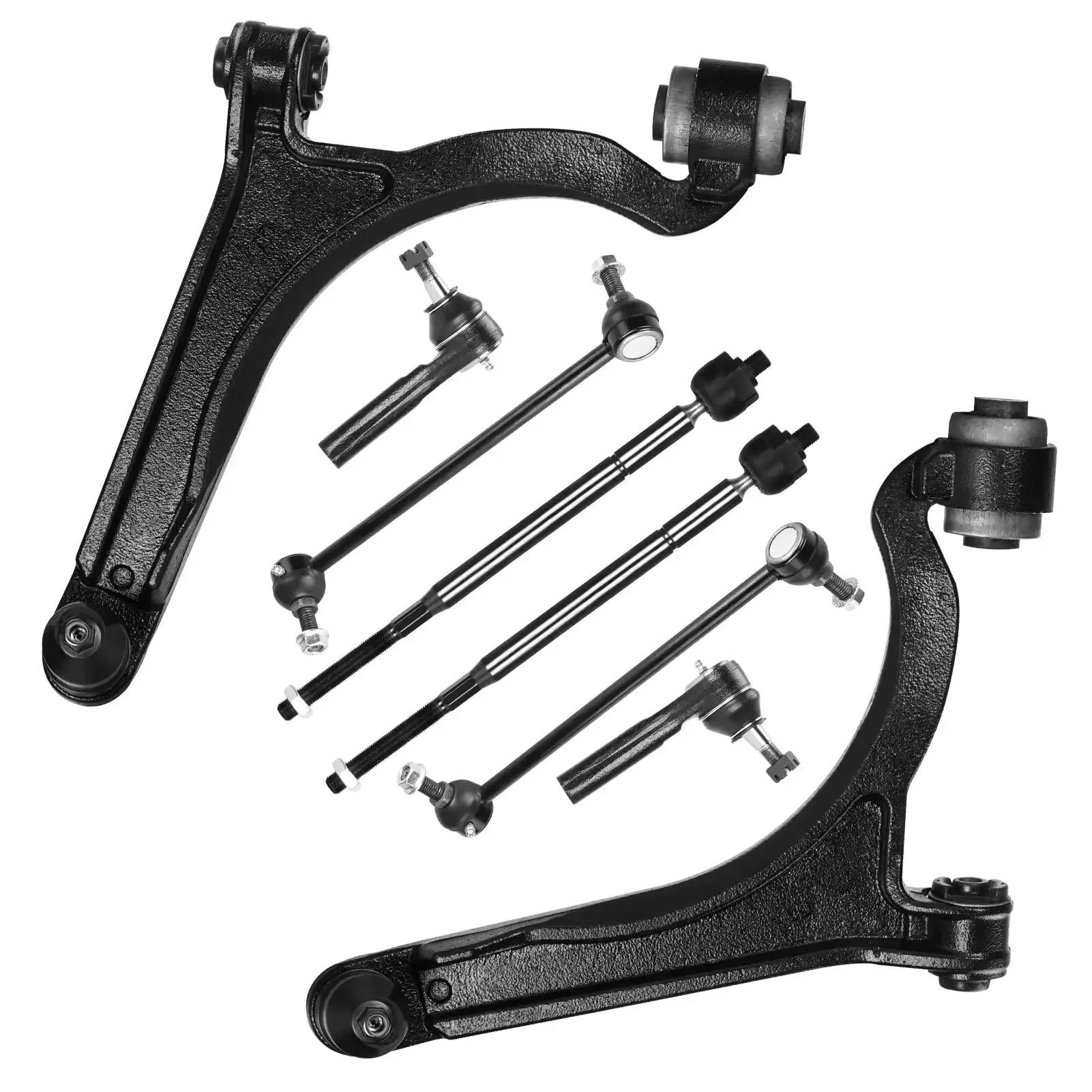 Chrysler Pacifica Front Lower Control Arms With Ball Joints Sway Bars And Tie Rods Suspension Kit For 2004 2005 2006 2007 2008 Dope Upgraded Front End Replacement 8 Piece Set