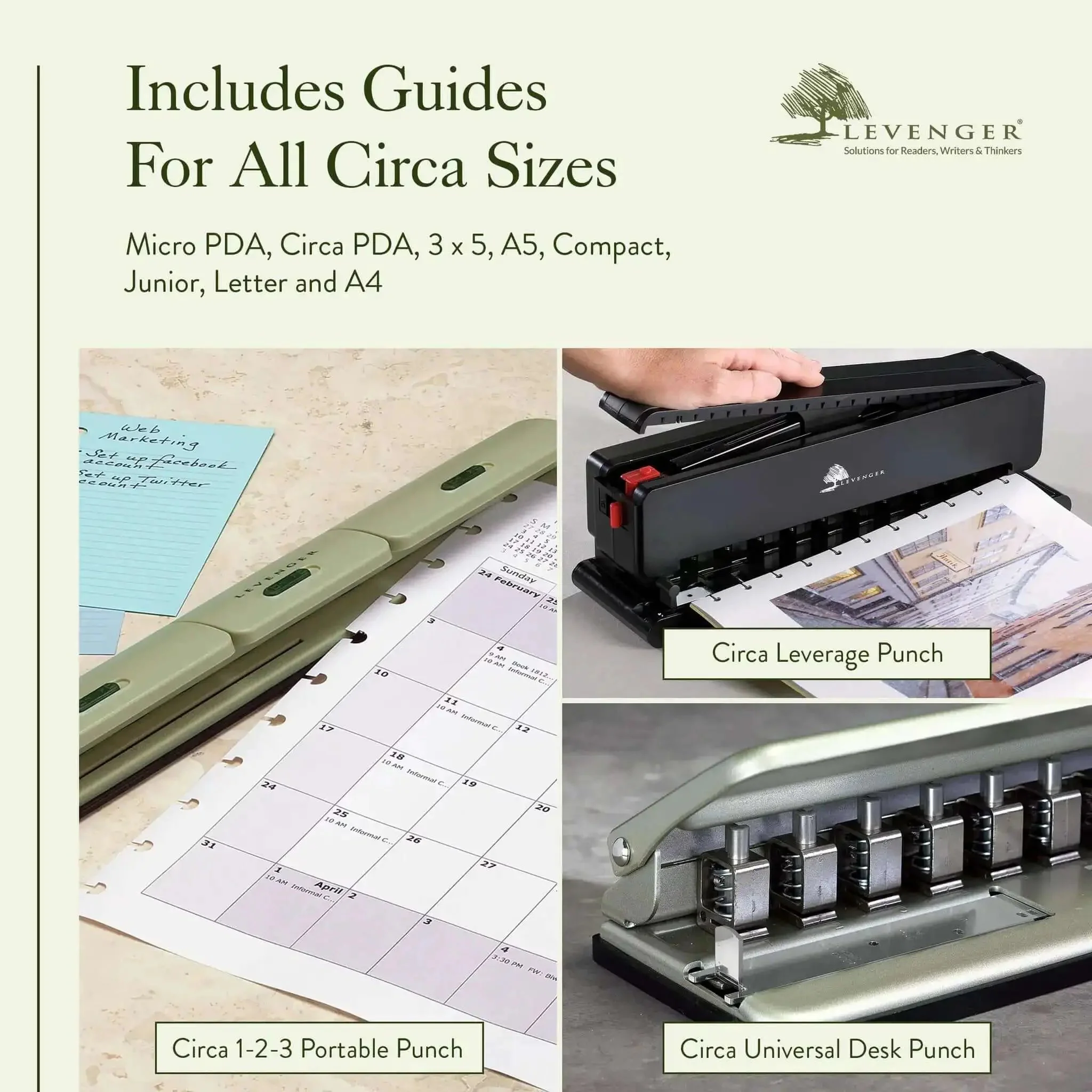 Circa 1 2 3 Portable Discbound Hole Punch Ultra Lightweight Mini Paper Puncher For Disc Notebooks Heavy Duty On The Go Office Tool For Home Work And Travel Punches One Sheet At A Time - Image 3