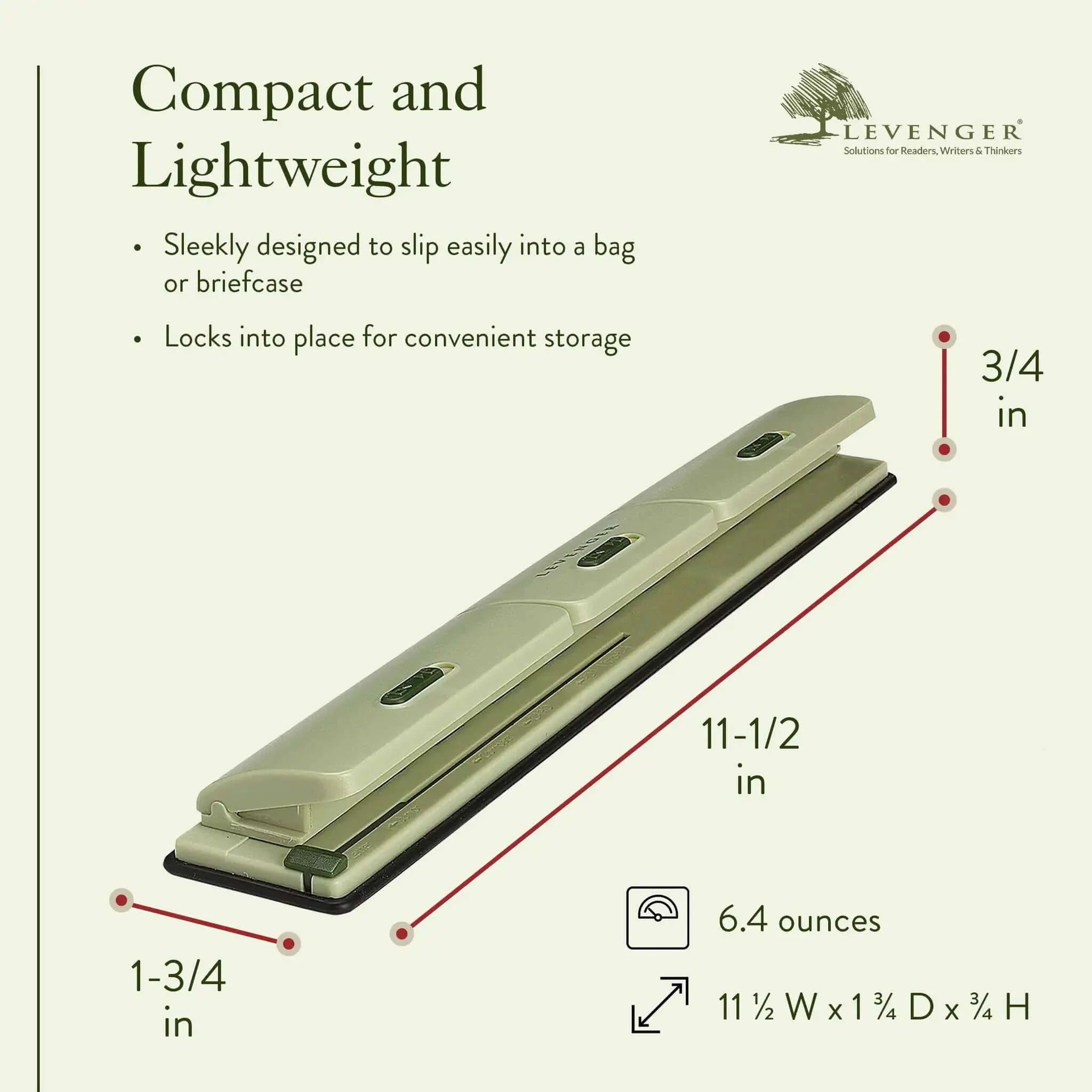 Circa 1 2 3 Portable Discbound Hole Punch Ultra Lightweight Mini Paper Puncher For Disc Notebooks Heavy Duty On The Go Office Tool For Home Work And Travel Punches One Sheet At A Time - Image 4