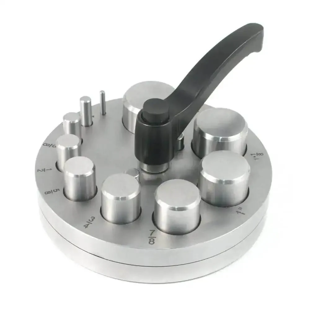 Circle Disc Cutter Kit With 10 Punches, Rubber Base, And Round Cutting Block For Jewelry Making, Cuts Up To 20 Gauge Metal, Includes Punch Sizes From 0.13 To 0.75 Inches, Easy DIY Metal Circles - Image 2