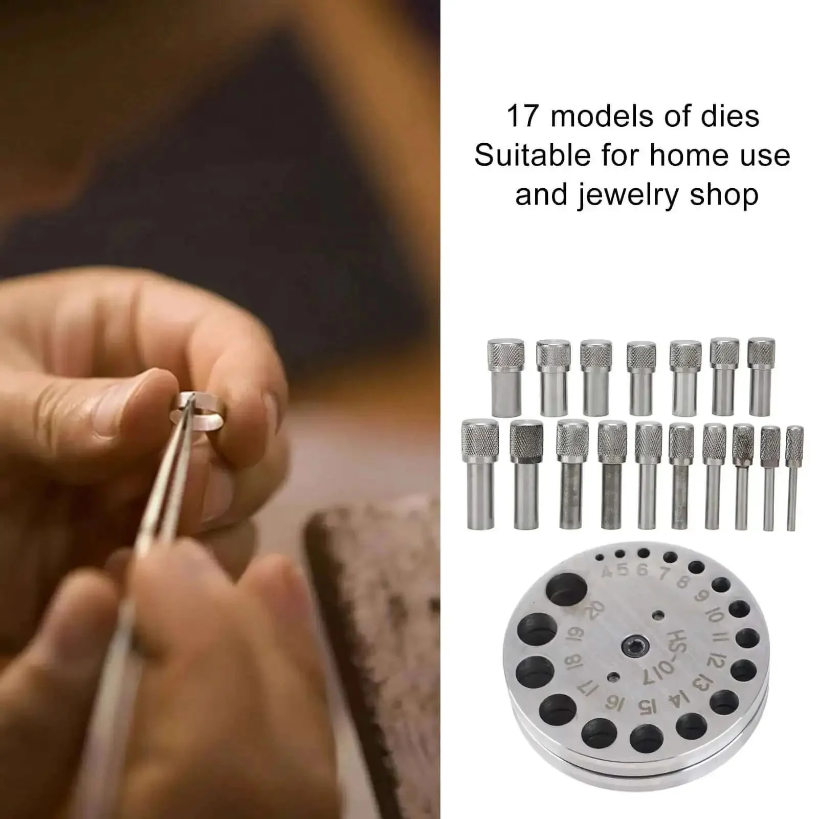 Circle Round Disc Cutter Set 17Pcs Pro Grade Steel Jewelry Making Kit For Metal Cutting And Forming Diameters 0.16 To 0.79 Inch Pendants Charms Punch Tool - Image 6