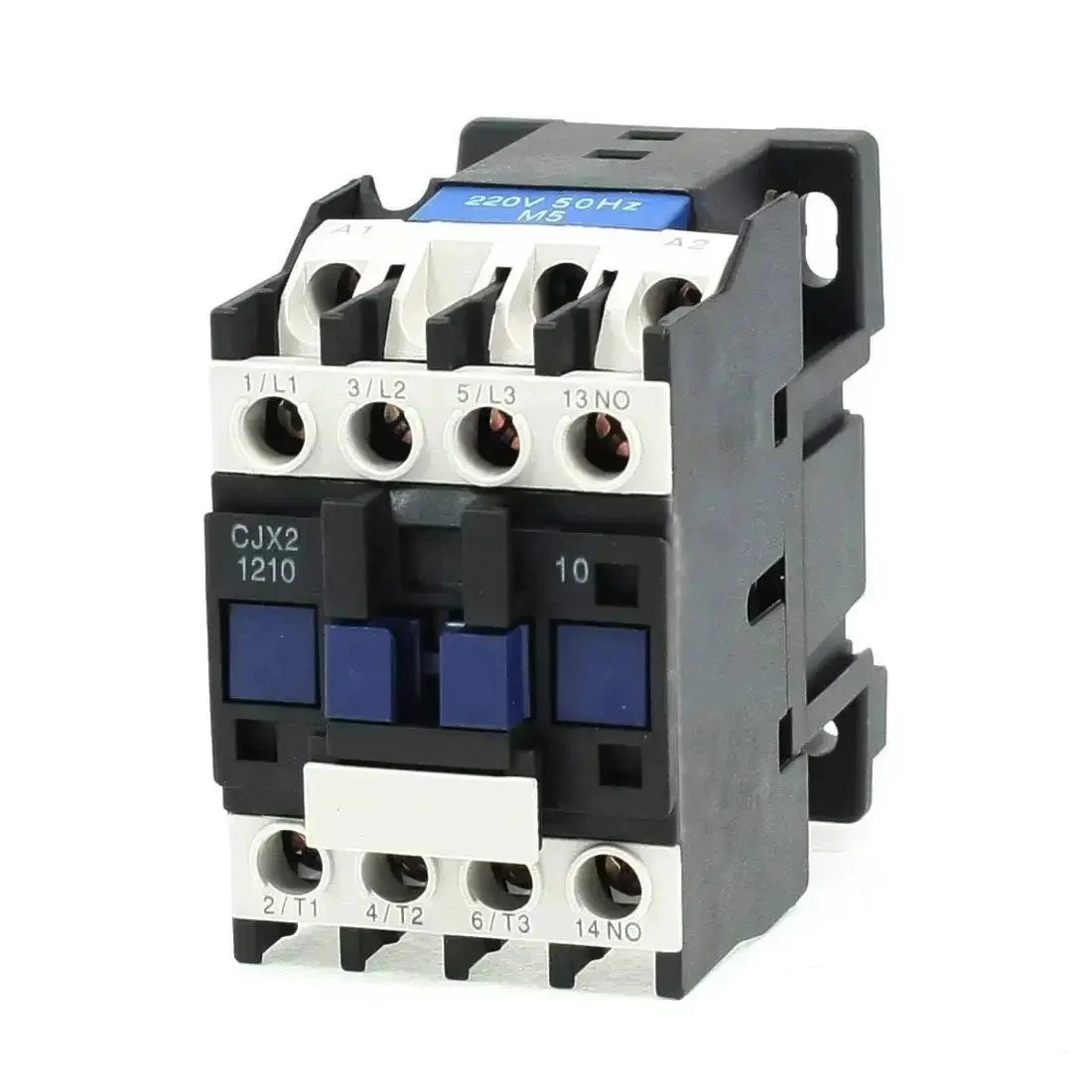 CJX2-1210 220V 25A Three Pole Normally Open AC Contactor for 50 Hz to 60 Hz Systems Built For Tough Industrial Duty Heavy Duty Coil Relay With DIN Rail Mount for Easy 3 Phase Power Switching and Modular Accessories