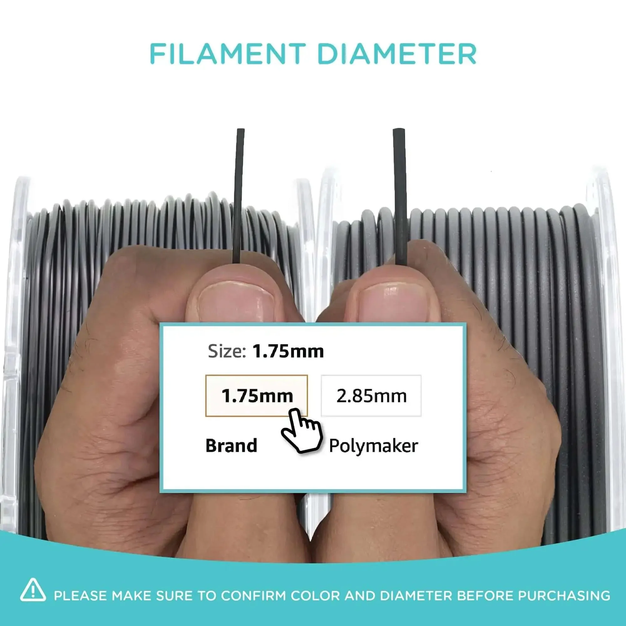Clear 1.75mm Polycarbonate Filament For 3D Printing, 1kg Spool, Transparent PC Filament With Beefy Strength And Heat Resistance, Great For Tough, Durable Prints, PolyLite Grade - Image 2