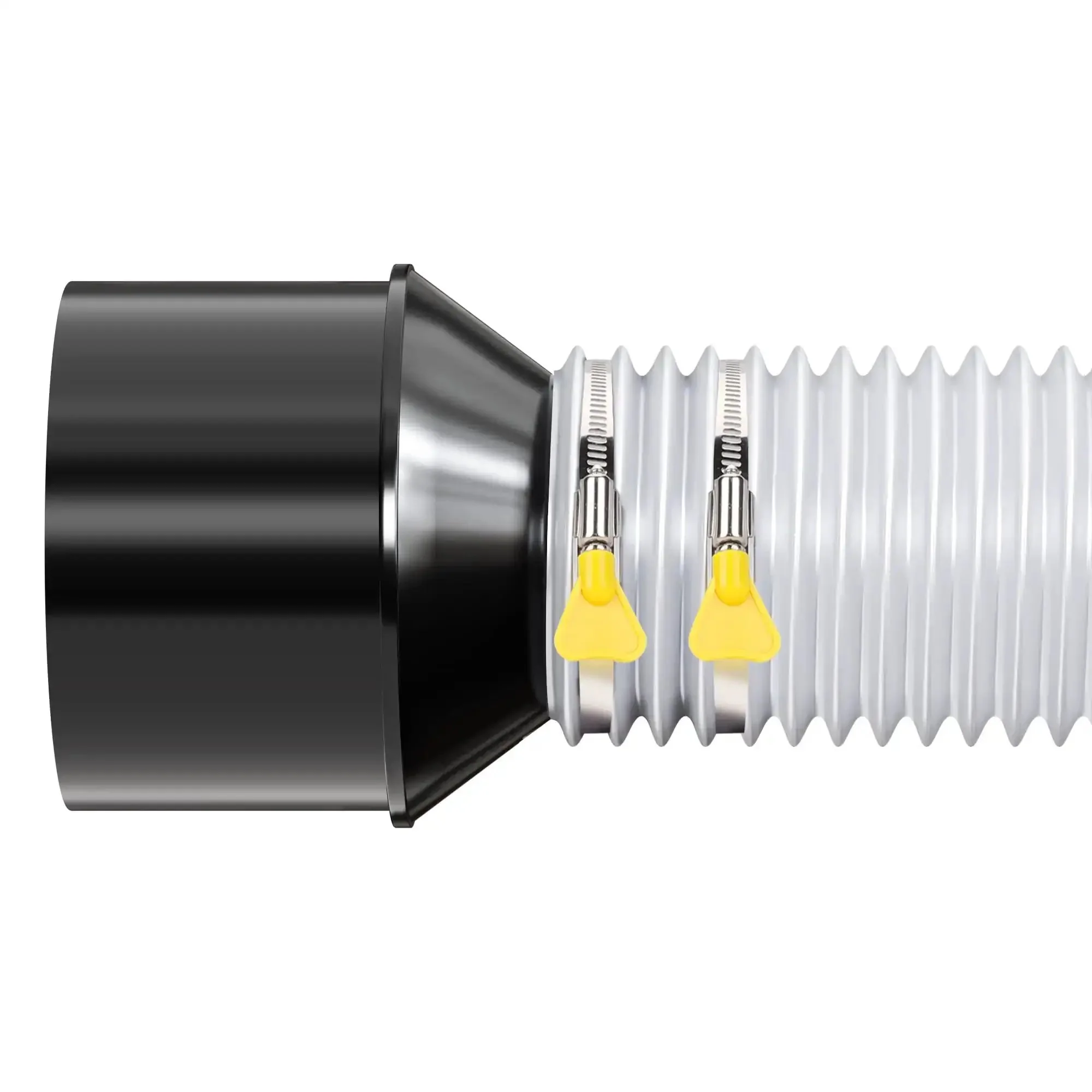 Clear 4 Inch PVC Dust Collection Hose 10 Feet Vacuum Hose For Woodworking Built Tough Thickened PVC Material Durable Dust Collector Hose With Transparent Design For Easy Debris Monitoring And Quick Clog Prevention - Image 2