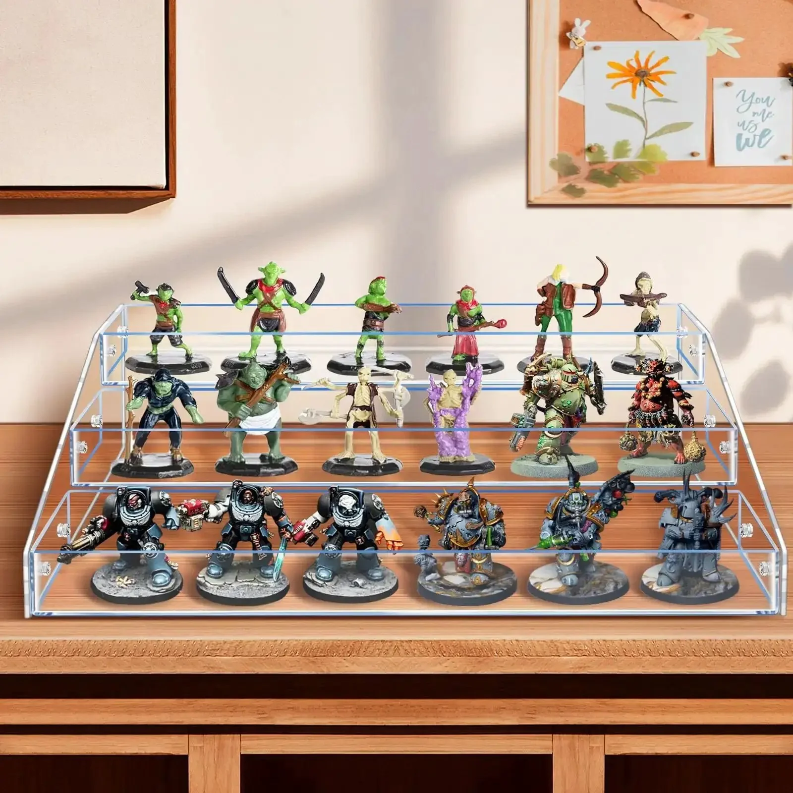 Clear Acrylic Miniature Display Shelf 2.75 Inch Wide Three Tier Stand For Figures, Vinyl Toys, Dolls And Jewelry, Easy Organization And Show Off Your Tiny Treasures On A Sleek Visible Display - Image 5