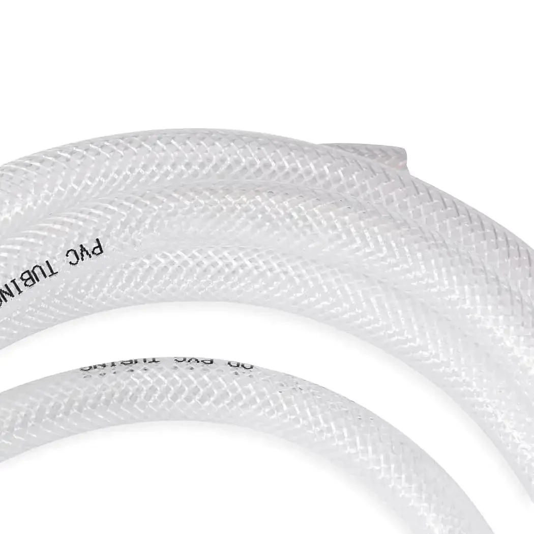 Clear Braided PVC Tubing One Half Inch Inner Diameter Fifty Feet Long Flexible High Pressure Reinforced Vinyl Hose For Water Air And Fluids In Automotive Marine And Industrial Applications Easy To Install - Image 5