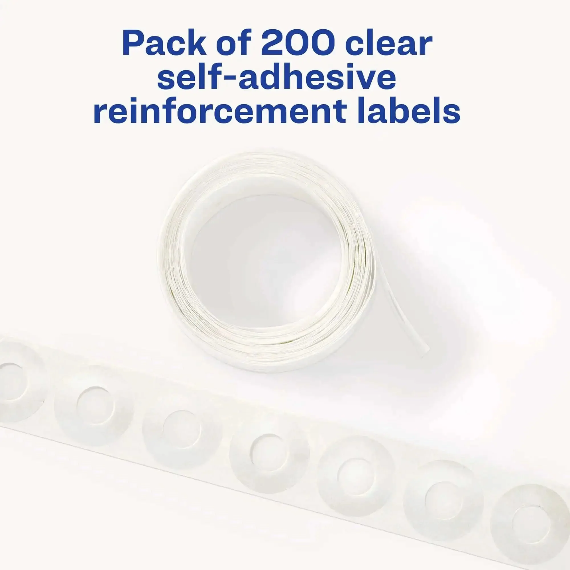 Clear Hole Reinforcement Labels For 3 Hole Punched Pages One Quarter Inch Diameter Non Printable Durable Polyvinyl Reinforcement Stickers Set Of 200 For Extending Page Life In Binders - Image 7