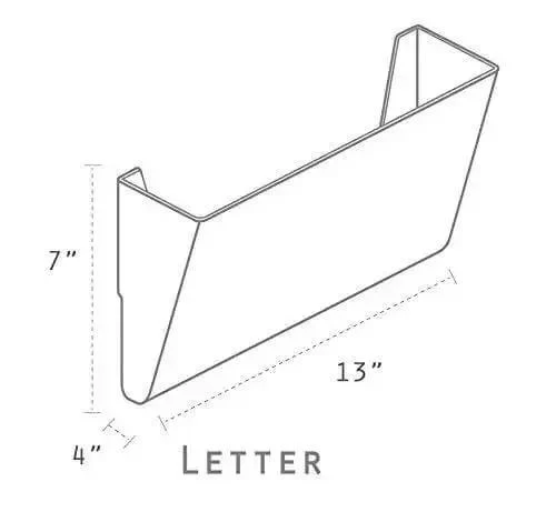 Clear Letter Size Wall File Organizer, 2 Pack, Easy Mount With Anchor Screws, Double Sided Tape, And Pocket Clip, Snap Together Pockets, One Piece Durable Design For Home Office, Fits Letter And A4 Documents Case Of 6 - Image 6