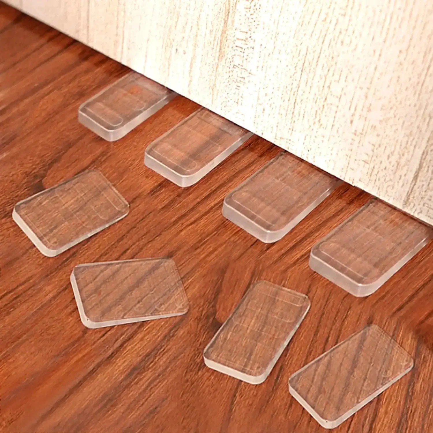 Clear Plastic Shim Wedges 8 Pack For Leveling Tables And Furniture, No Fuss Adjustable Feet Blocks, Trimmable And Cuttable For Appliances, Hot Tubs, Restaurants, And More, Supports Up To Three Eighths Inch