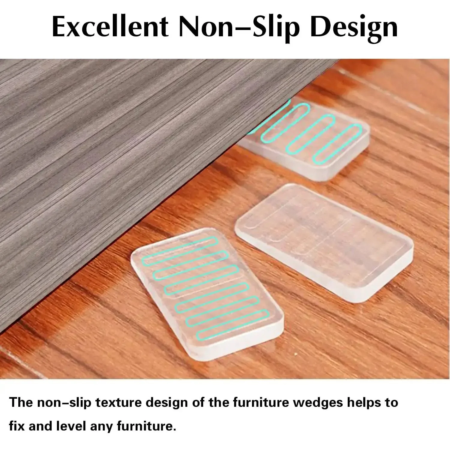 Clear Plastic Shim Wedges 8 Pack For Leveling Tables And Furniture, No Fuss Adjustable Feet Blocks, Trimmable And Cuttable For Appliances, Hot Tubs, Restaurants, And More, Supports Up To Three Eighths Inch - Image 6