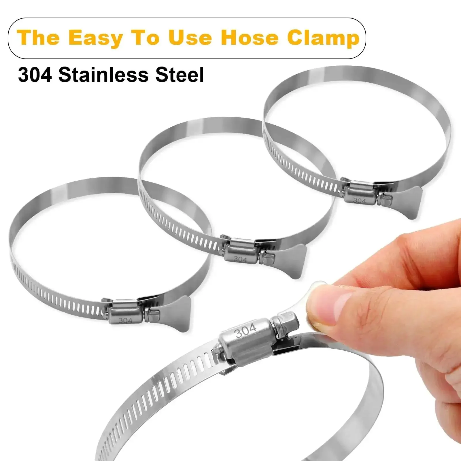 Clear PVC Dust Collection Hose 4 Inch Diameter 15 Feet Long Flexible Tube With Black Wire Reinforcement And 304 Stainless Steel Hose Clamps Puncture Resistant Built Tough For Shop Use Industrial Grade - Image 4